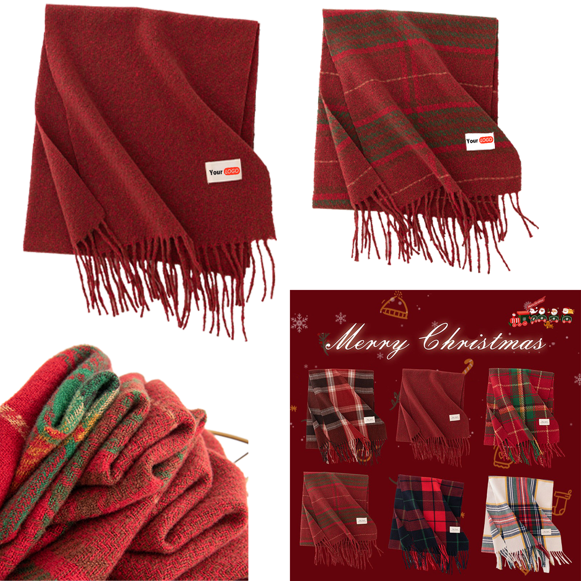 Christmas Cashmere-Feel Warm Scarf 3
