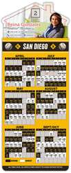 Magna-Card House Shape Magnet - Baseball Schedules (3.5 x 9)