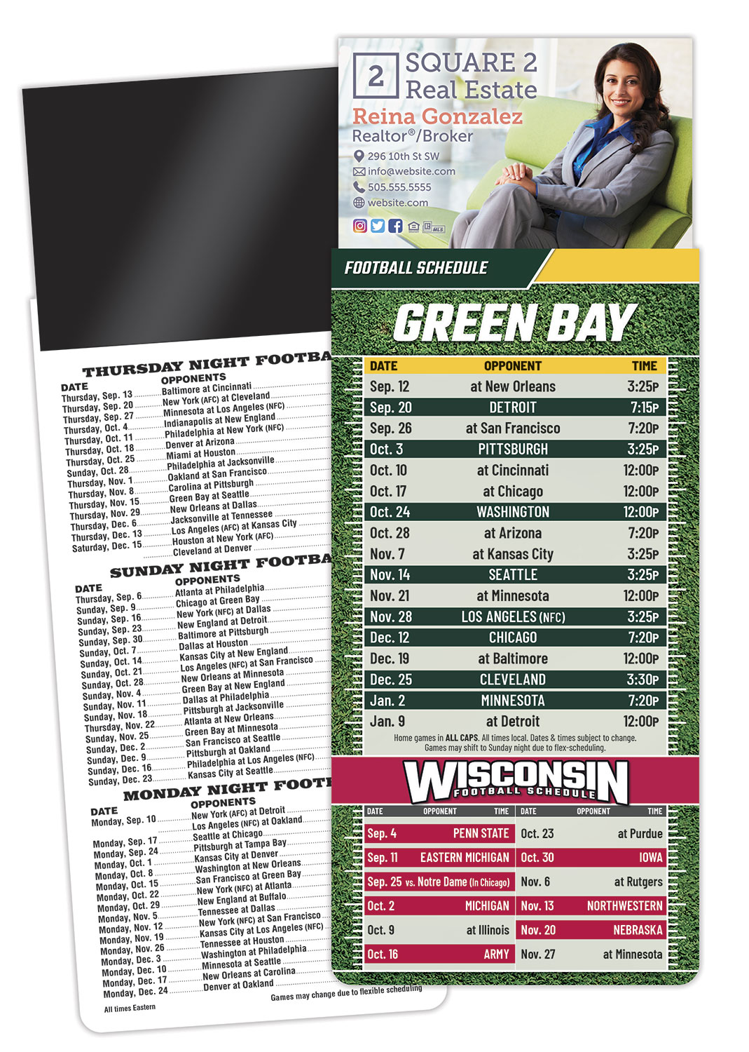 Magna-Card Business Card Magnet Football Schedules (3.5x9)