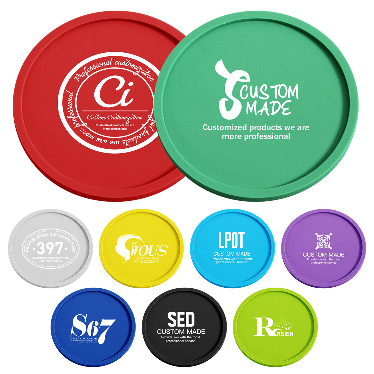 Round Silicone Coaster for Drinks