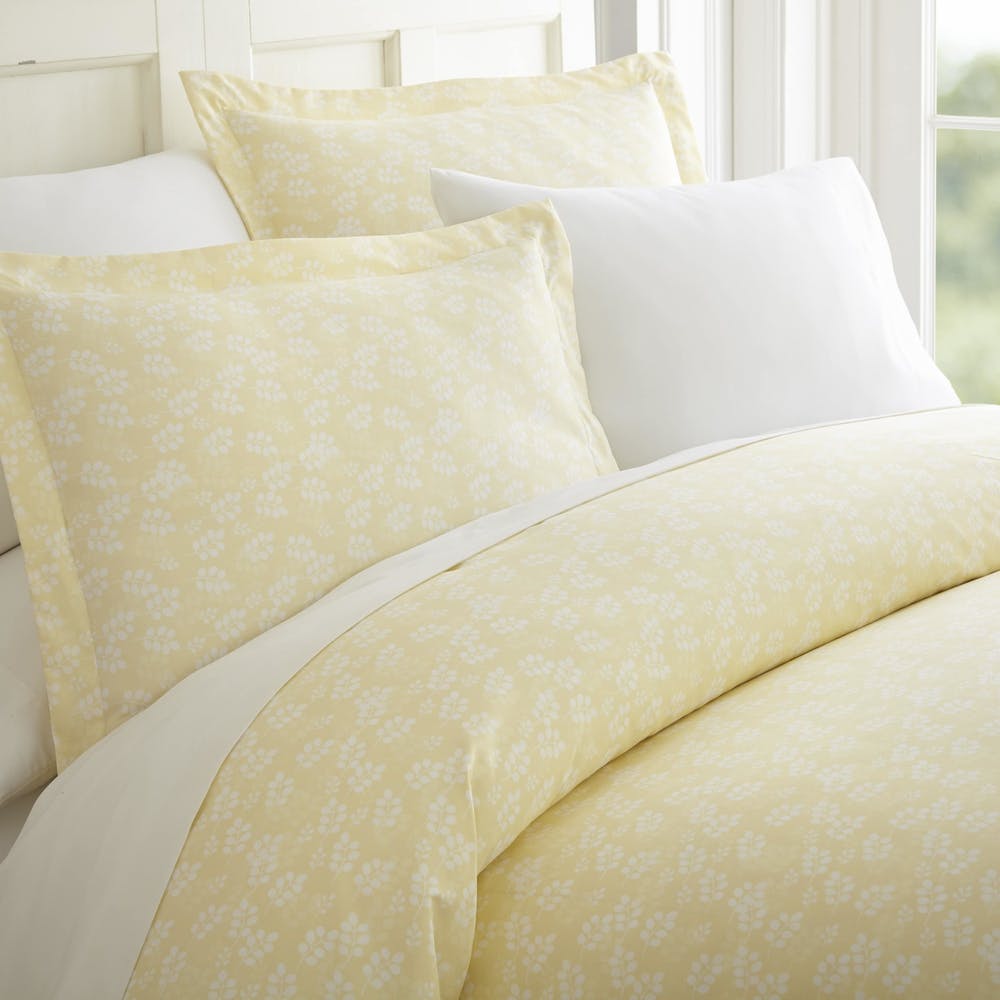 Duvet Cover Sets - Ivory Wheat Floral Twin 2 Piece 3