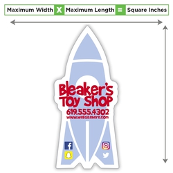 Custom Shape Magnet - 80 to 168 Square Inches 40 Mil Outdoor Safe