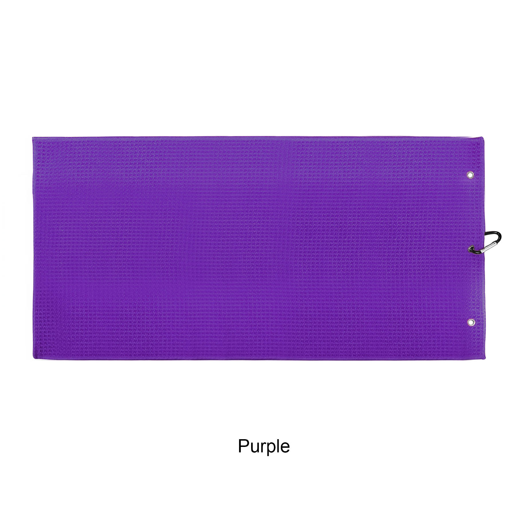 Microfiber Waffle Two-fold Golf Towel w/ Carabiners Clip 12" x 24" 44