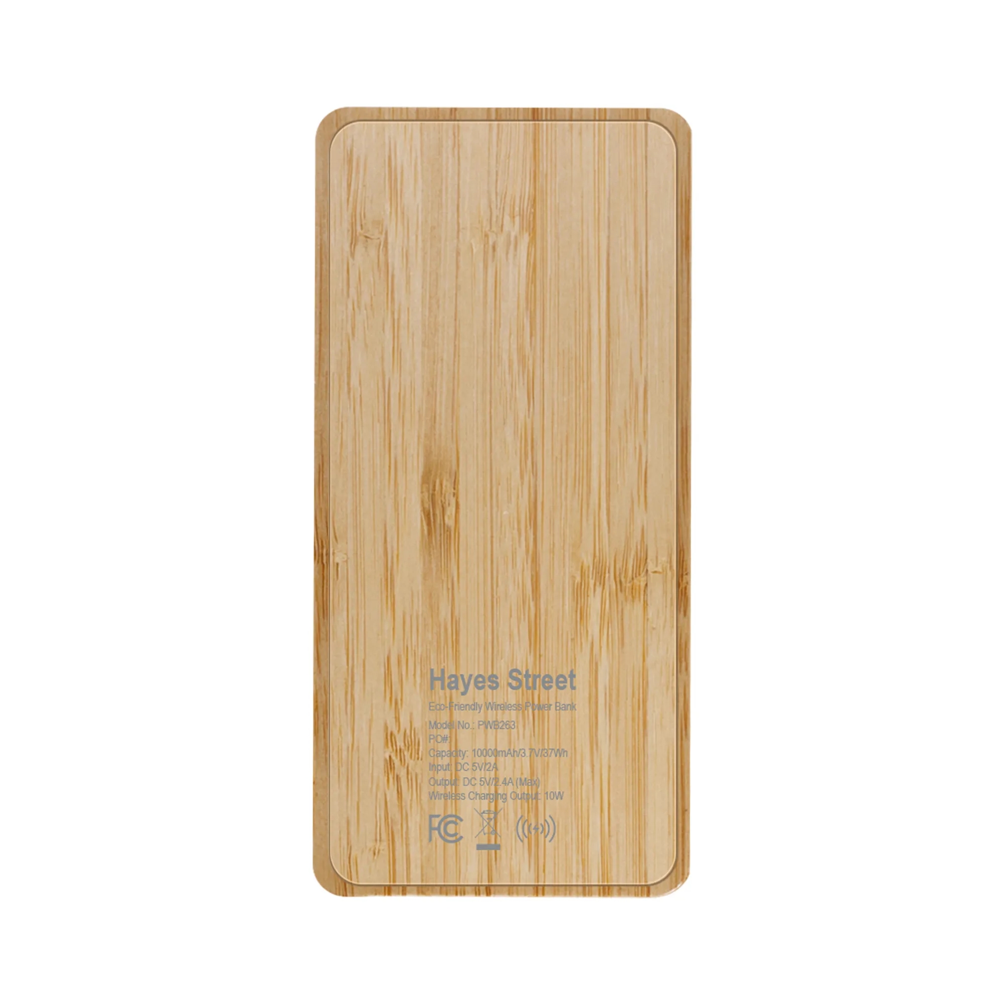 Hayes Bamboo Wireless Powerbank 10,000mAh 13