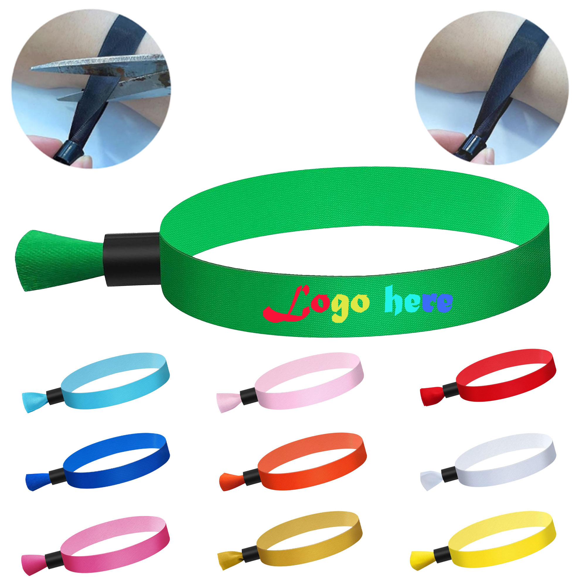 Full Color Disposable Polyester Wristband 2
