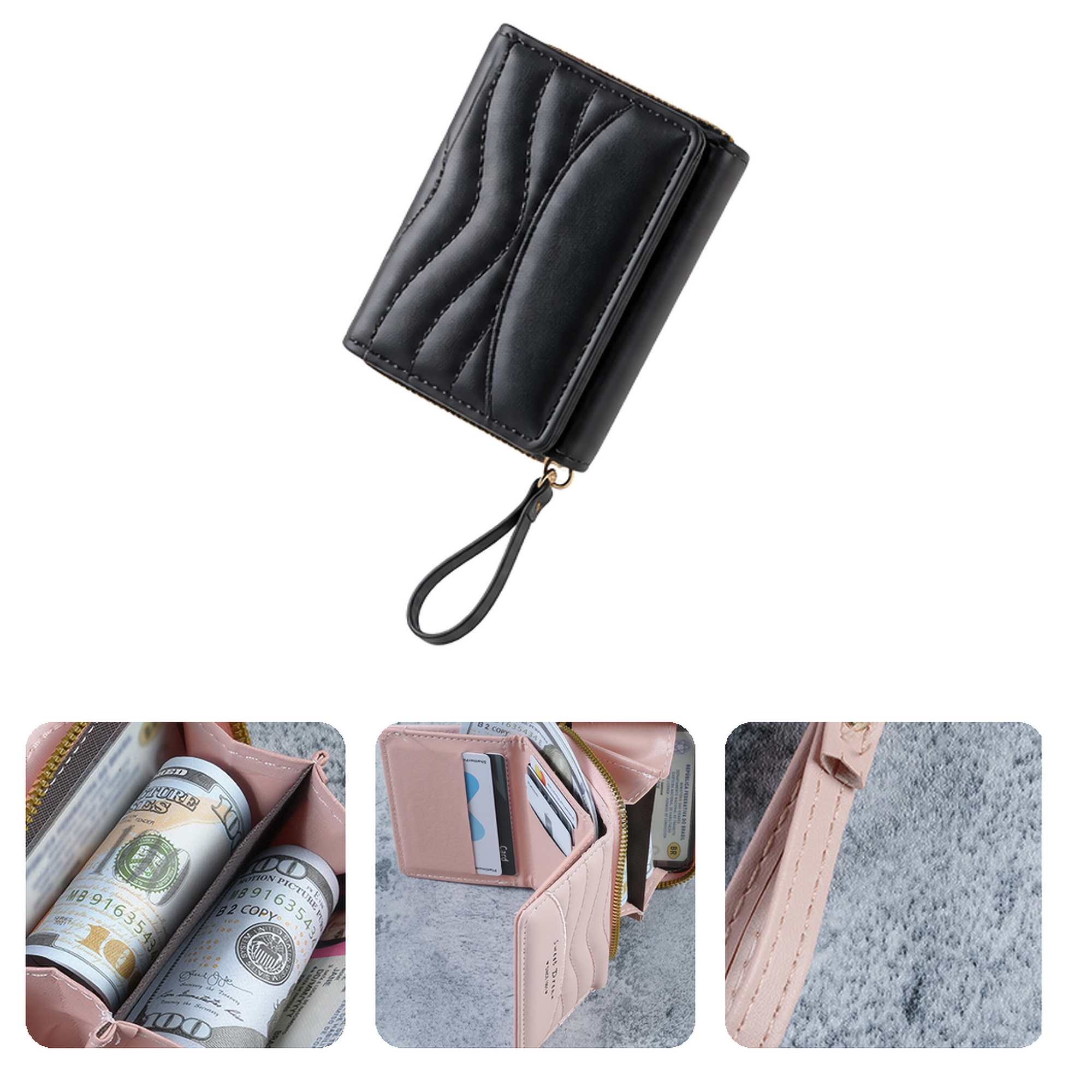 Compact PU Ladies Zipper Coin Purse 2