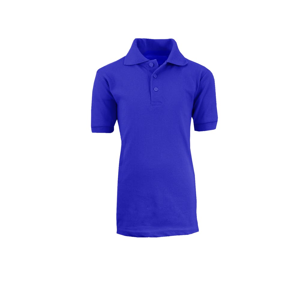 Boys' Uniform Polo Shirts - Royal Blue Short Sleeve Size 12 3