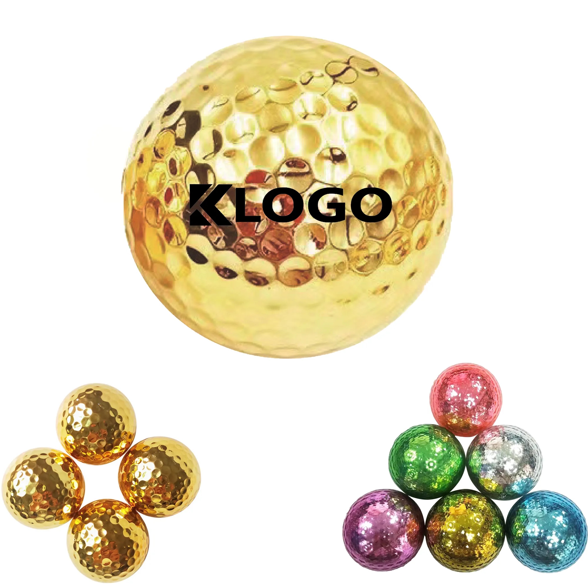 Gild Metal Golf Ball Gold/Silver 6