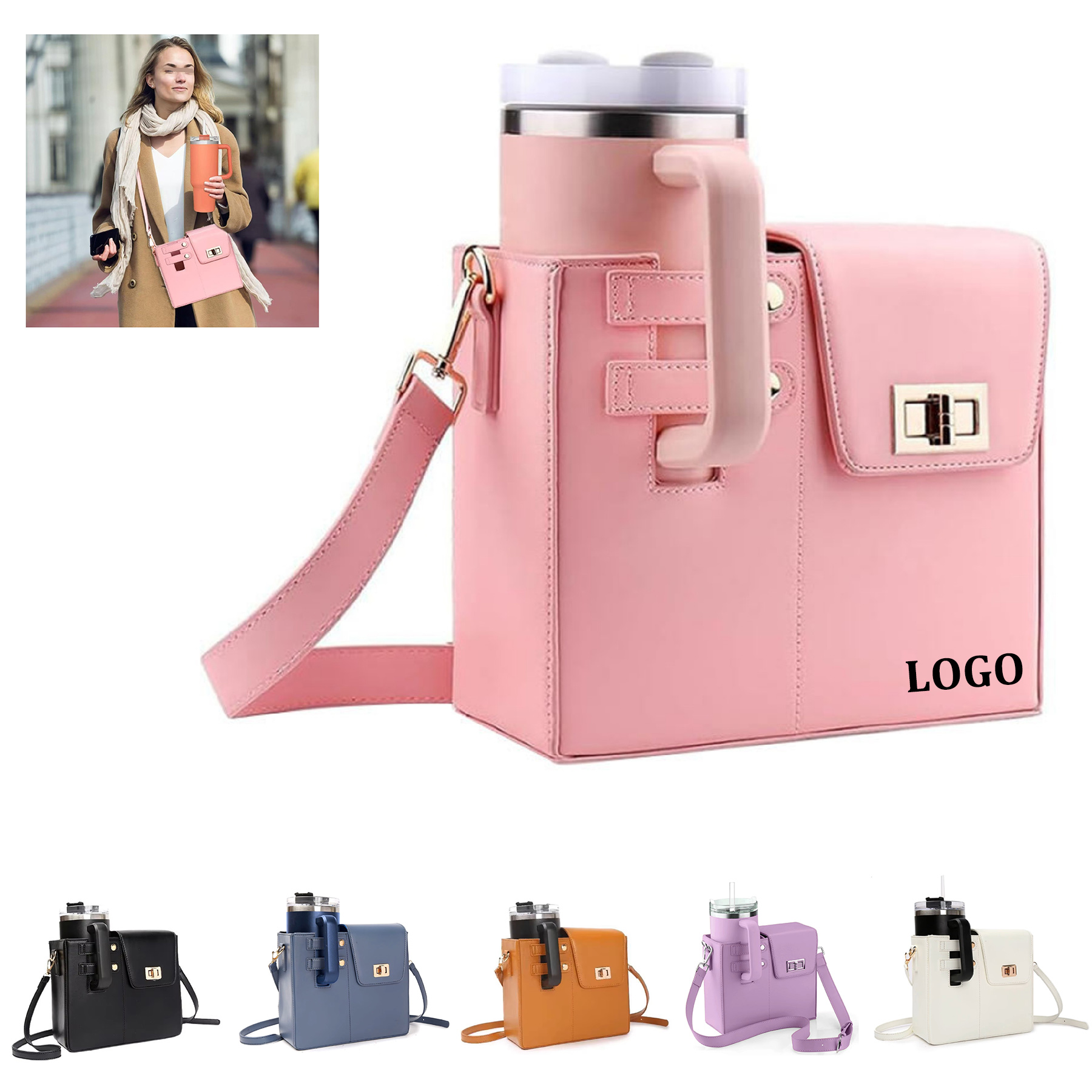 Tumbler Holder Crossbody Bag 18