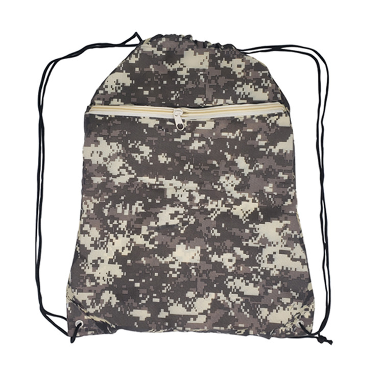 camo drawstring backpack