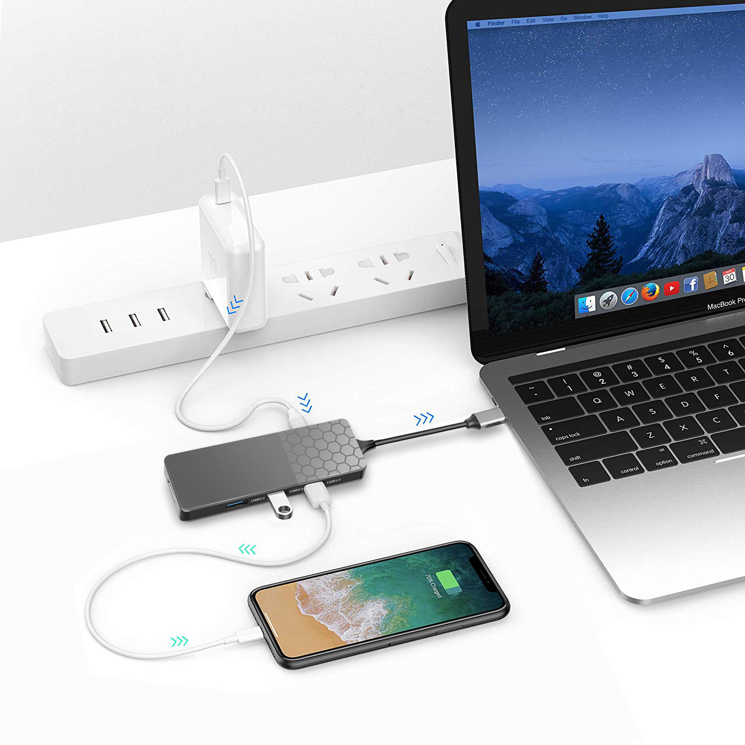 7-in-1 USB Type-C Hub – 4K HDMI, 3 USB 3.0 Ports, SD Card Reader & 87W PD Charging 15