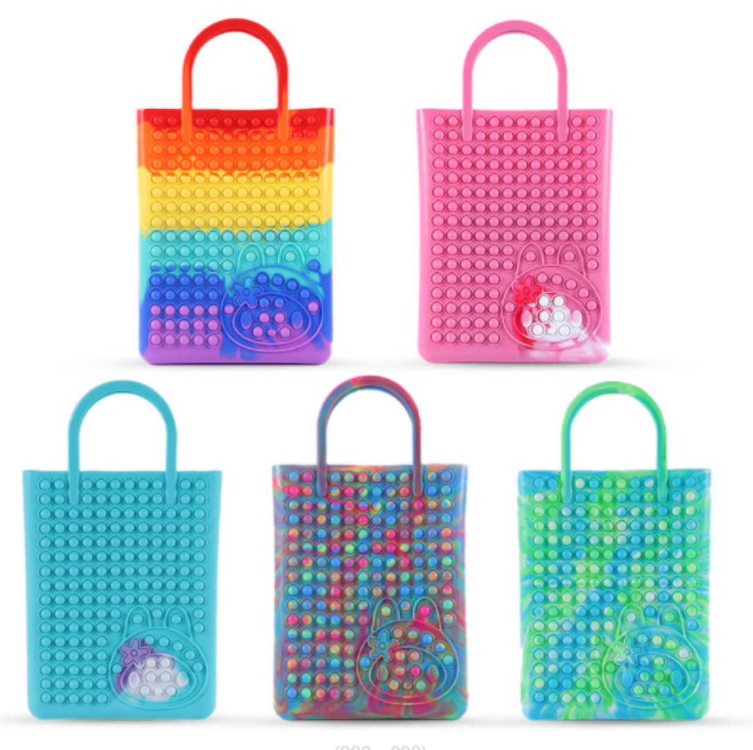 Silicone Fidget Rectangle Pop It Handbag