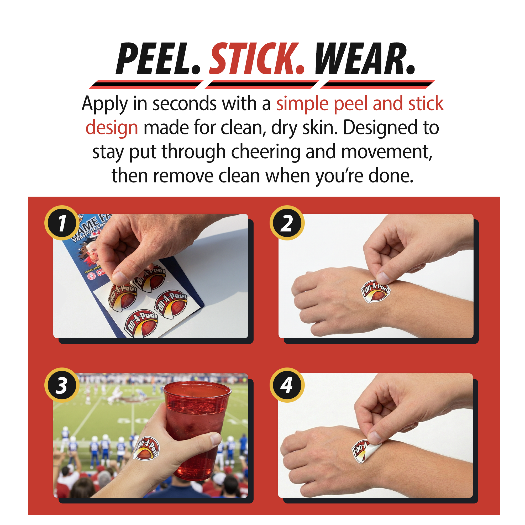 Waterless Peel & Stick Tattoo - 2" - Die Cut to Shape - FULL COLOR 17