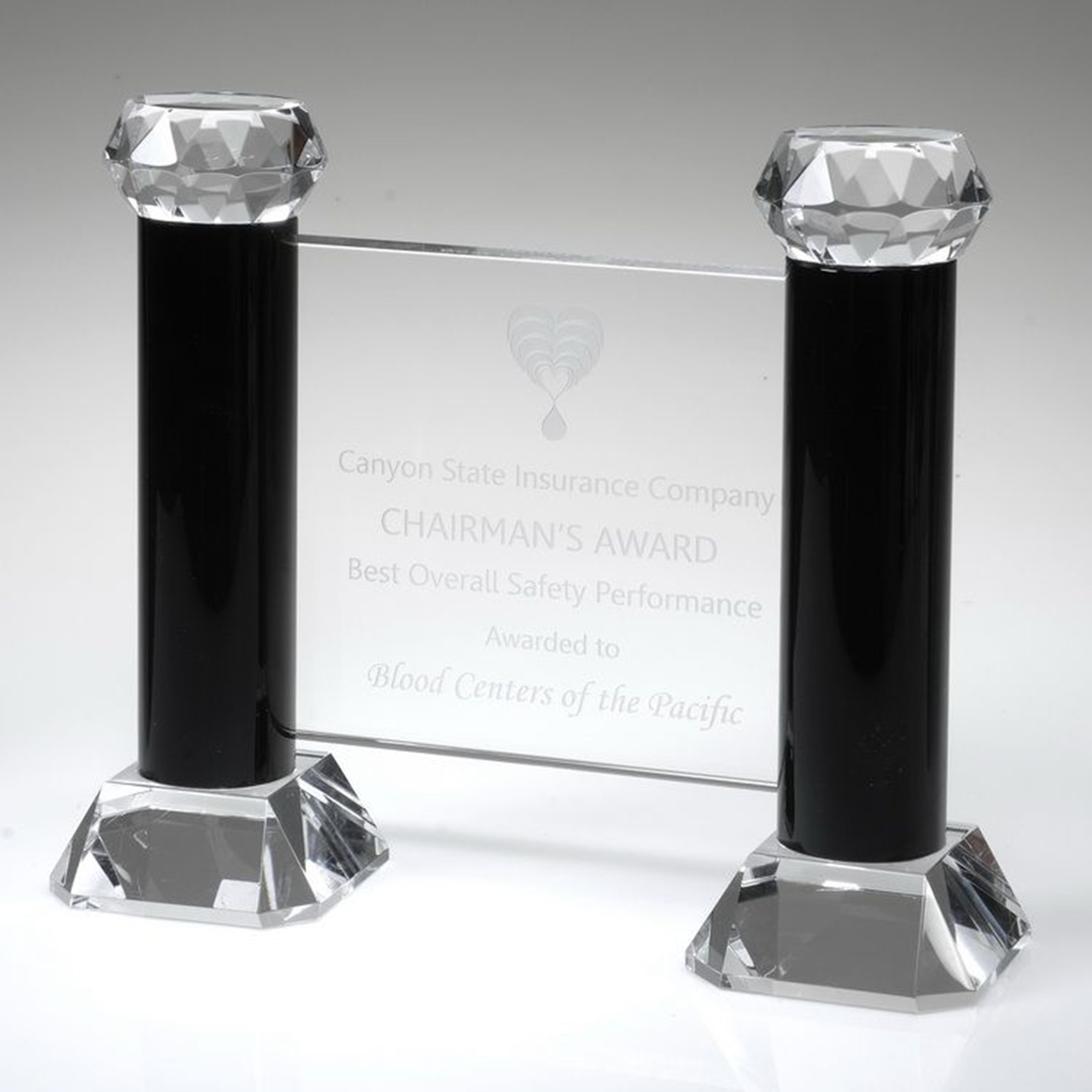 10" Crystal Award - Pillars of Achievement_D043CA