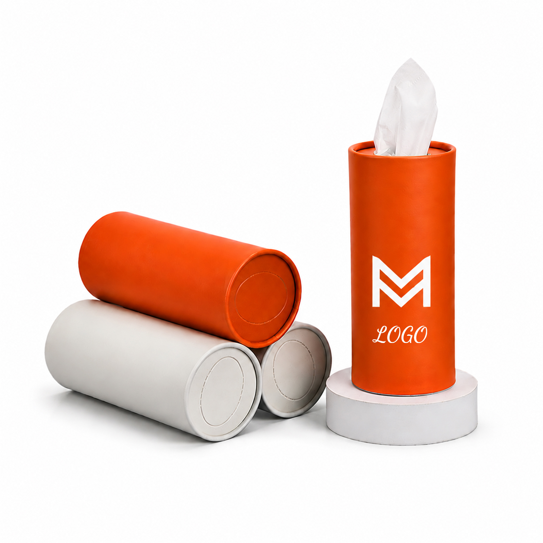 Cylinder Car Tissue Box