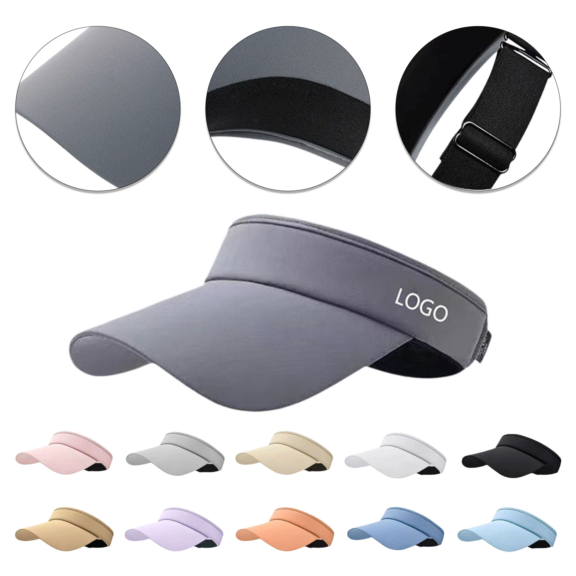 Custom Printed Visor Sun Hat 2