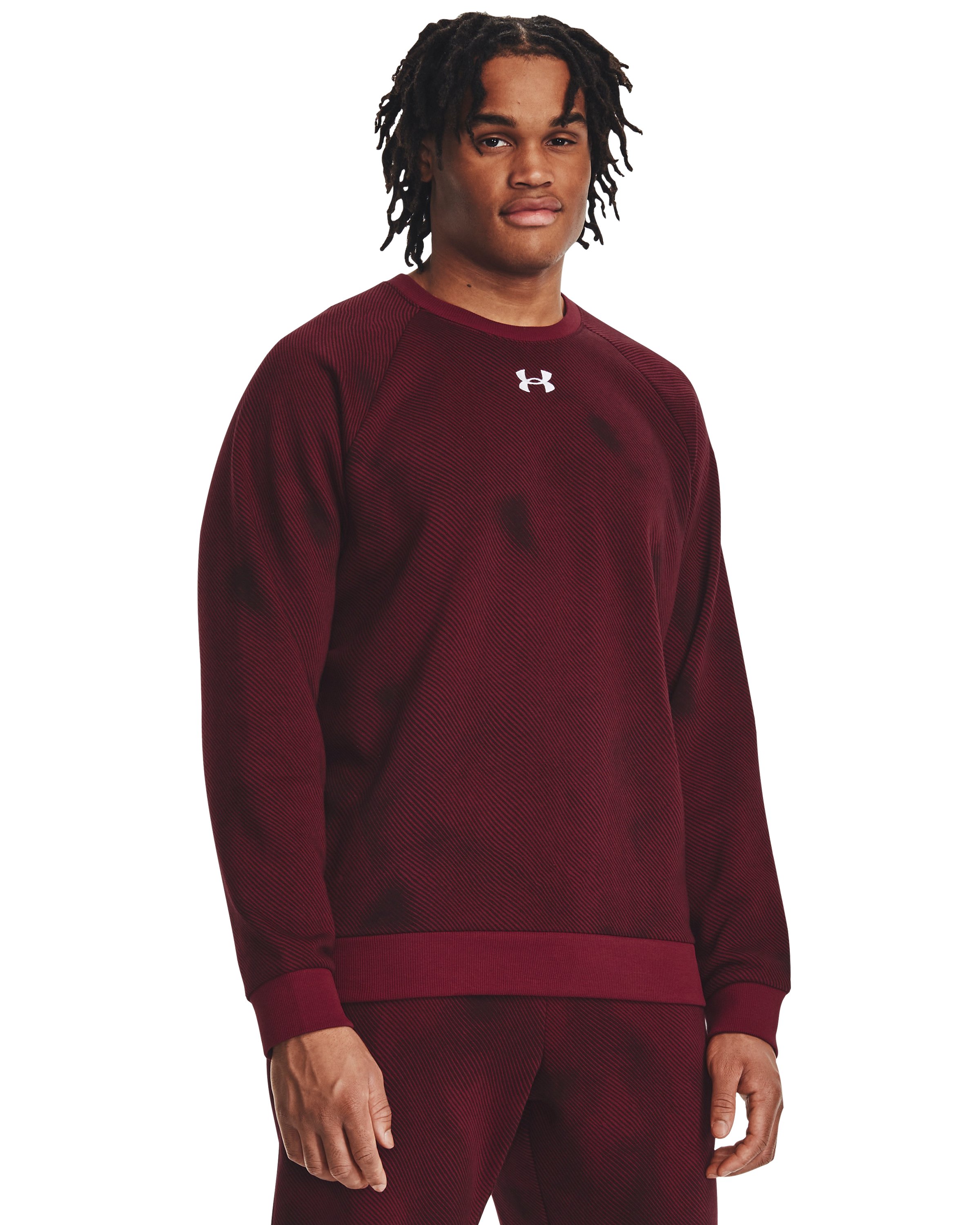 Men's UA Rival Fleece Printed Crew, custom hoodie or sweatshirt with logo imprint 10