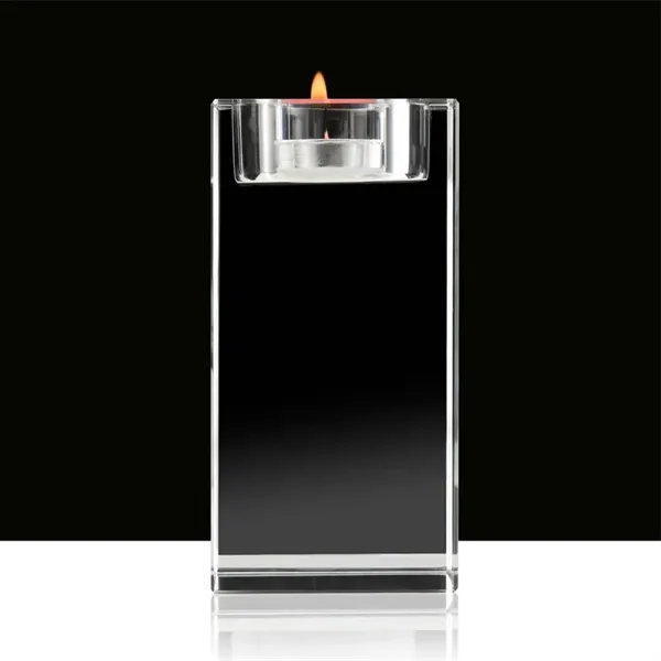 Custom Crystal Pillar Candle Holder 6.1 inch — Premium Home Decor Event Gift 2
