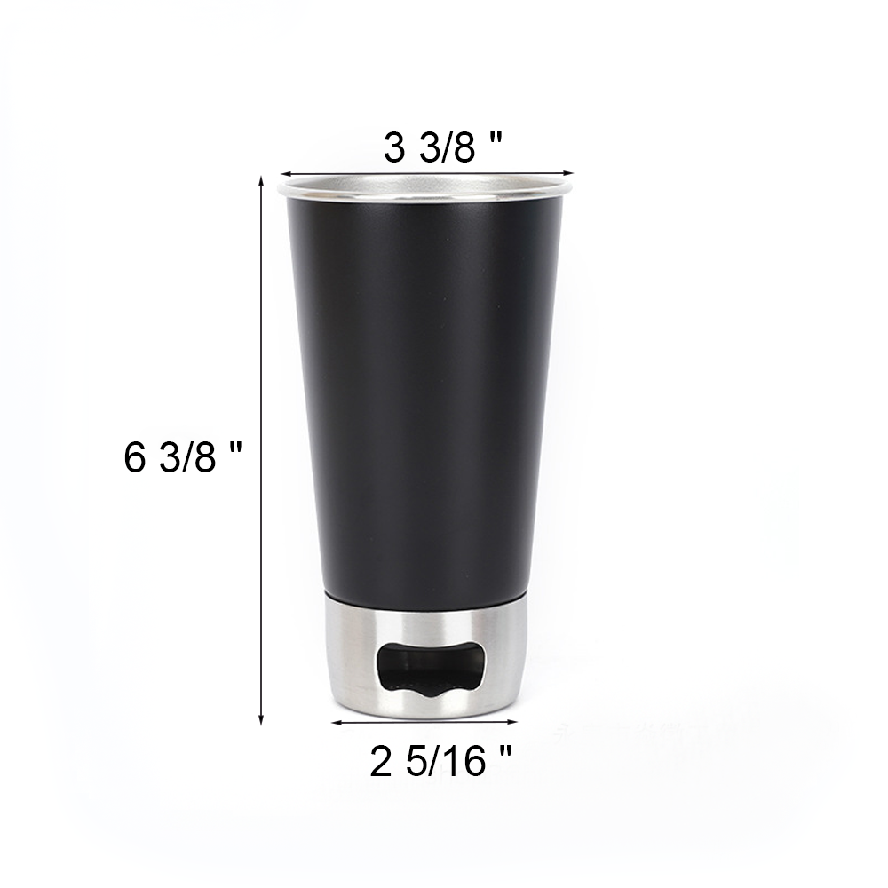 Stainless Steel Beer Cup with Opener 13