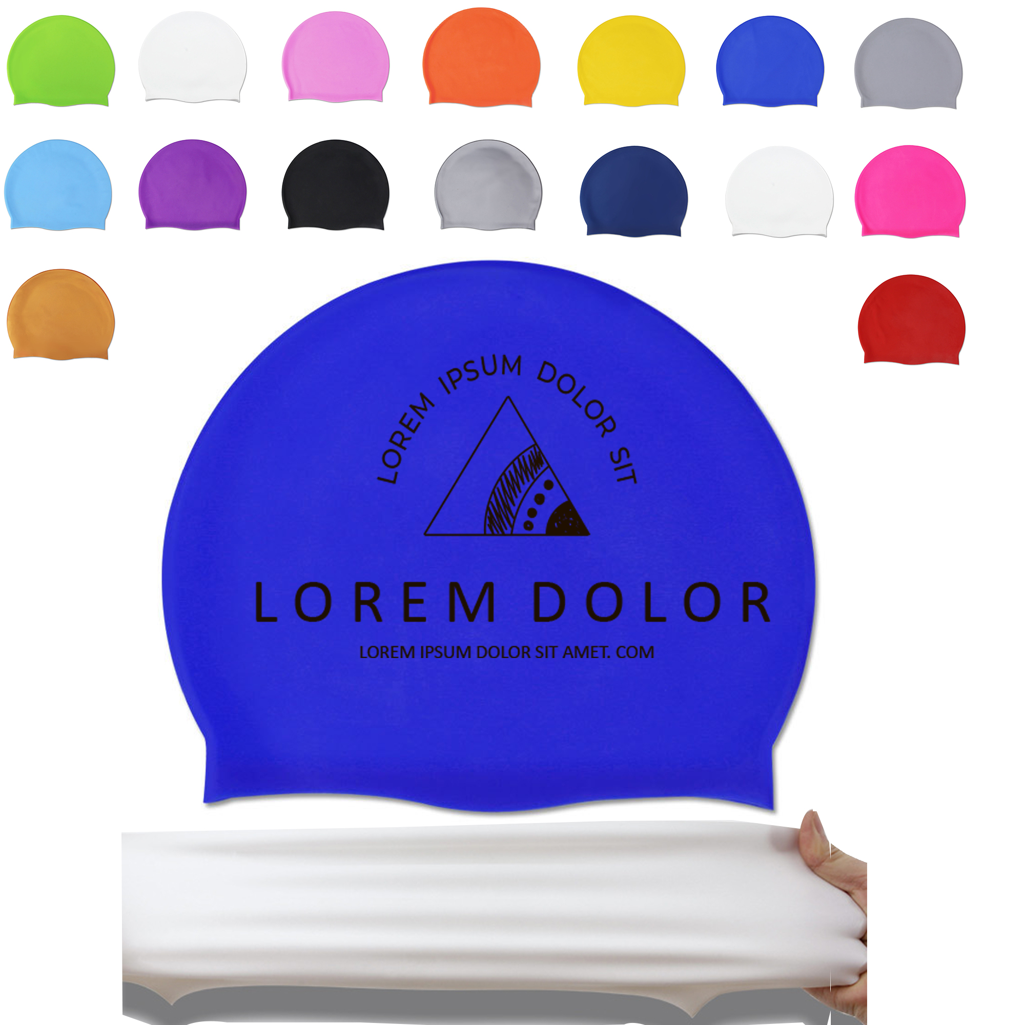 Unisex Adult Silicone Bathing Swim Cap Waterproof 4