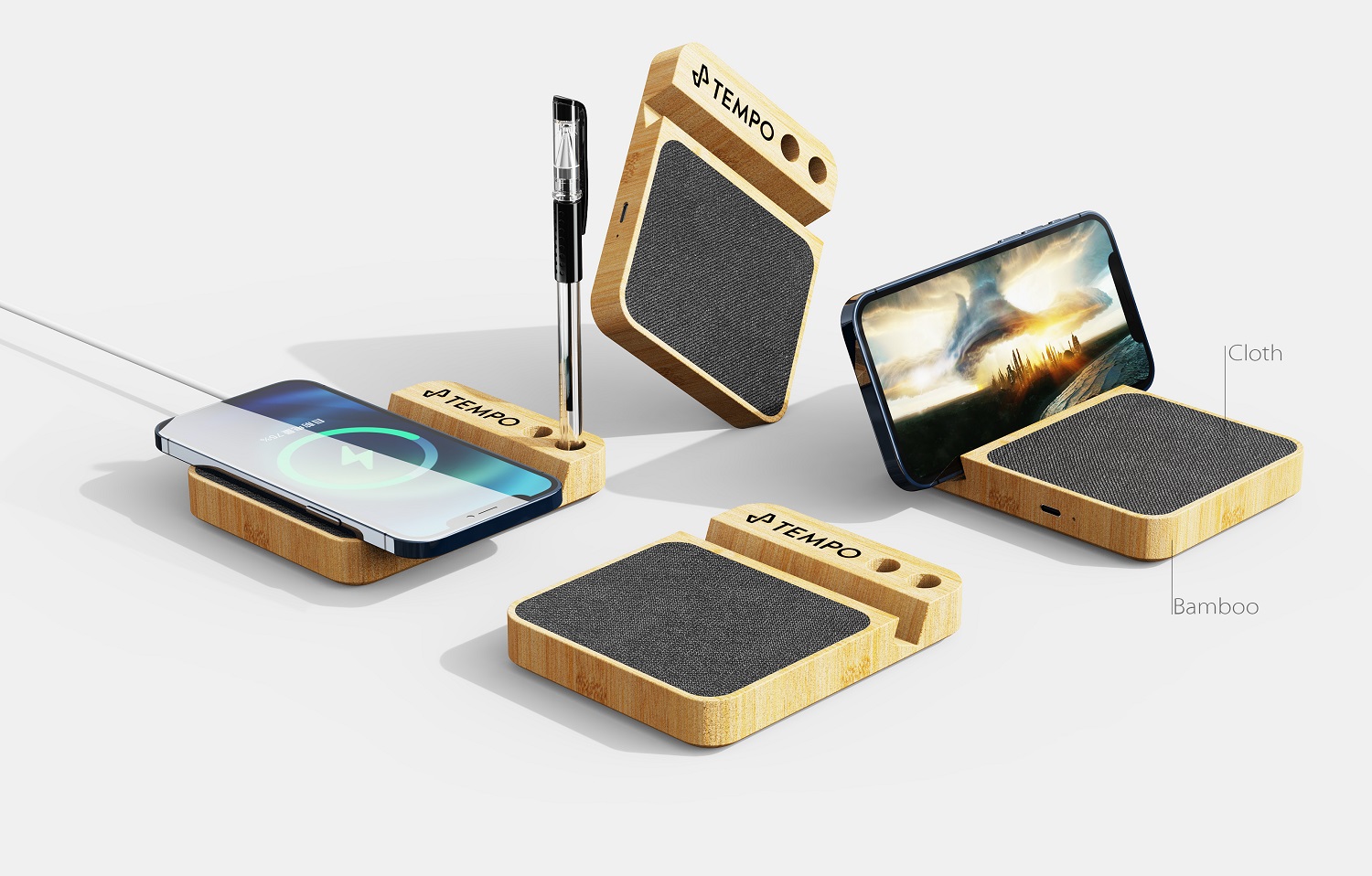10W Bamboo Wireless Charger