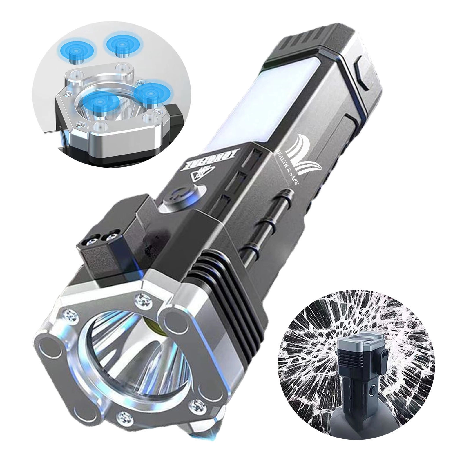 Plastic Multi Function Emergency Flashlight