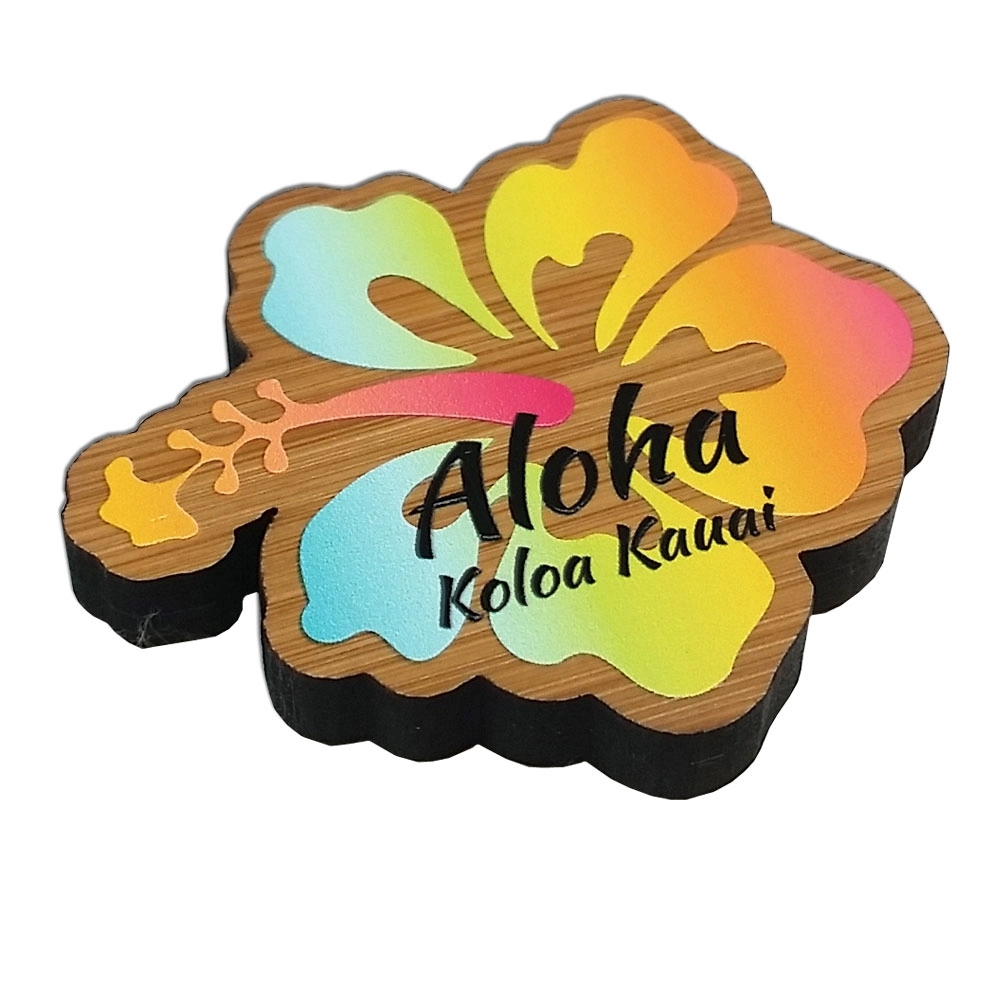 Custom Ultra Vivid Bamboo Magnet with Disc Magnet 24