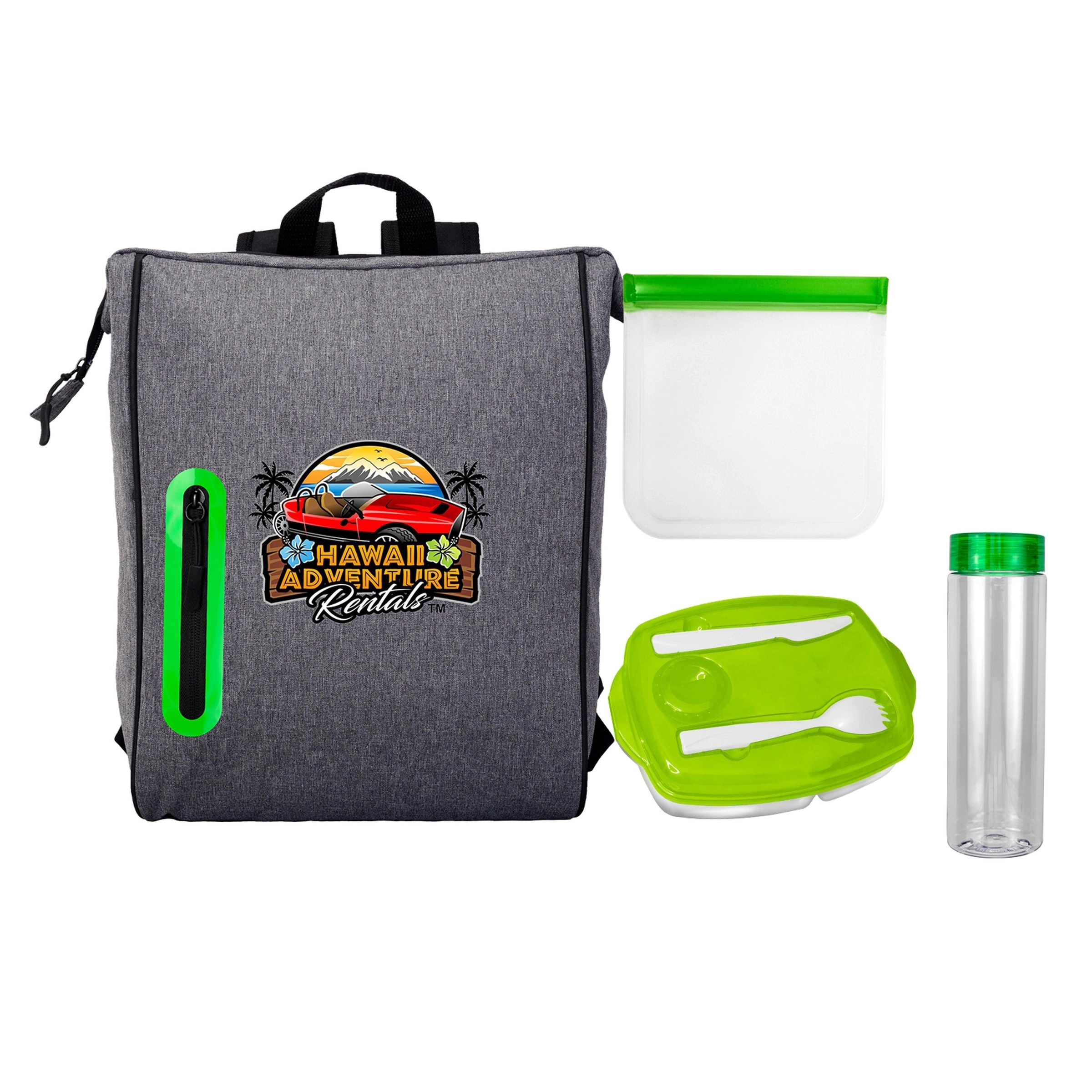 Locking Lid Sandwich & Drink Oval Lunch Cooler 1