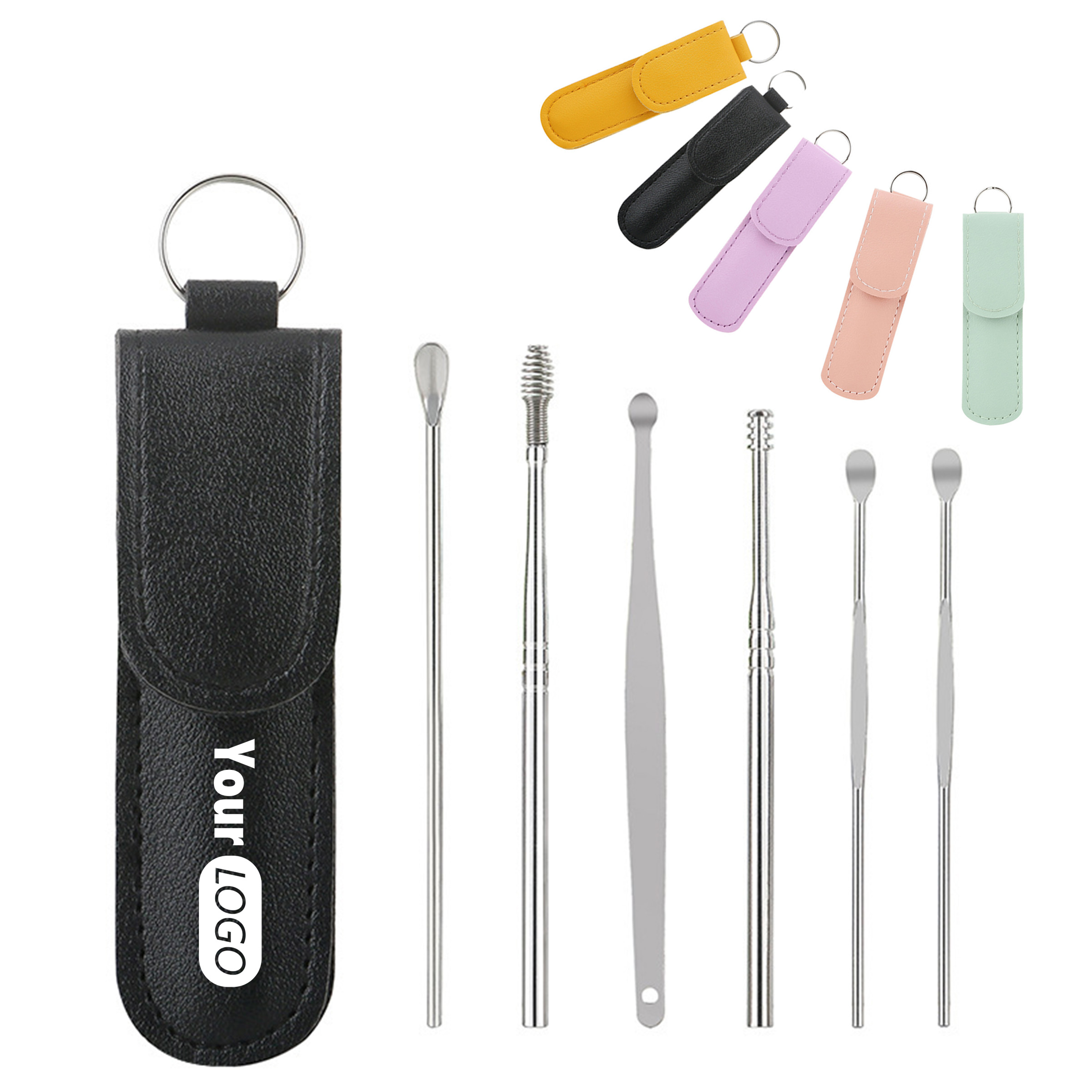 Stainless Steel Ear Cleaner Set With Case 9
