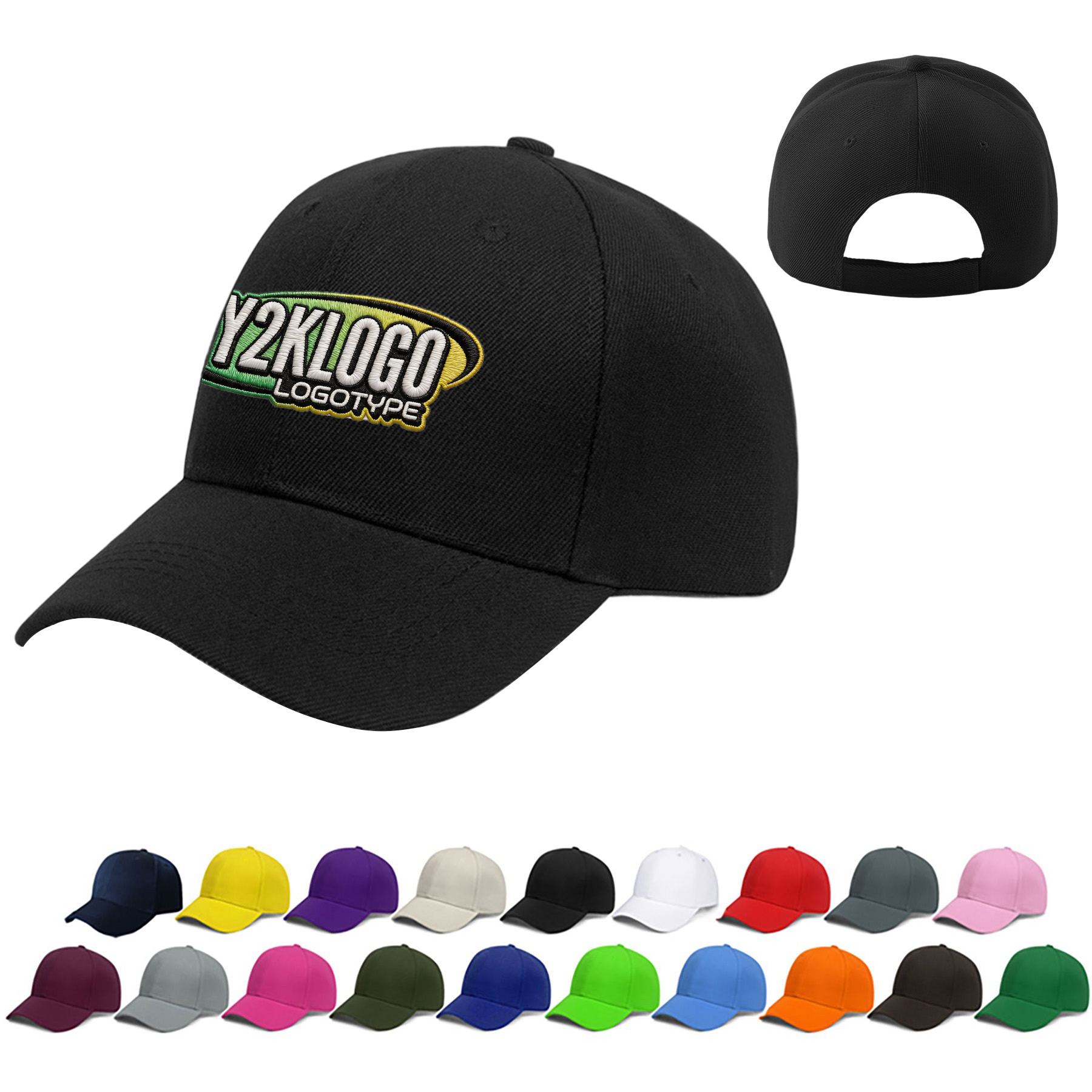 6 Panel Mid Profile Baseball Cap 45