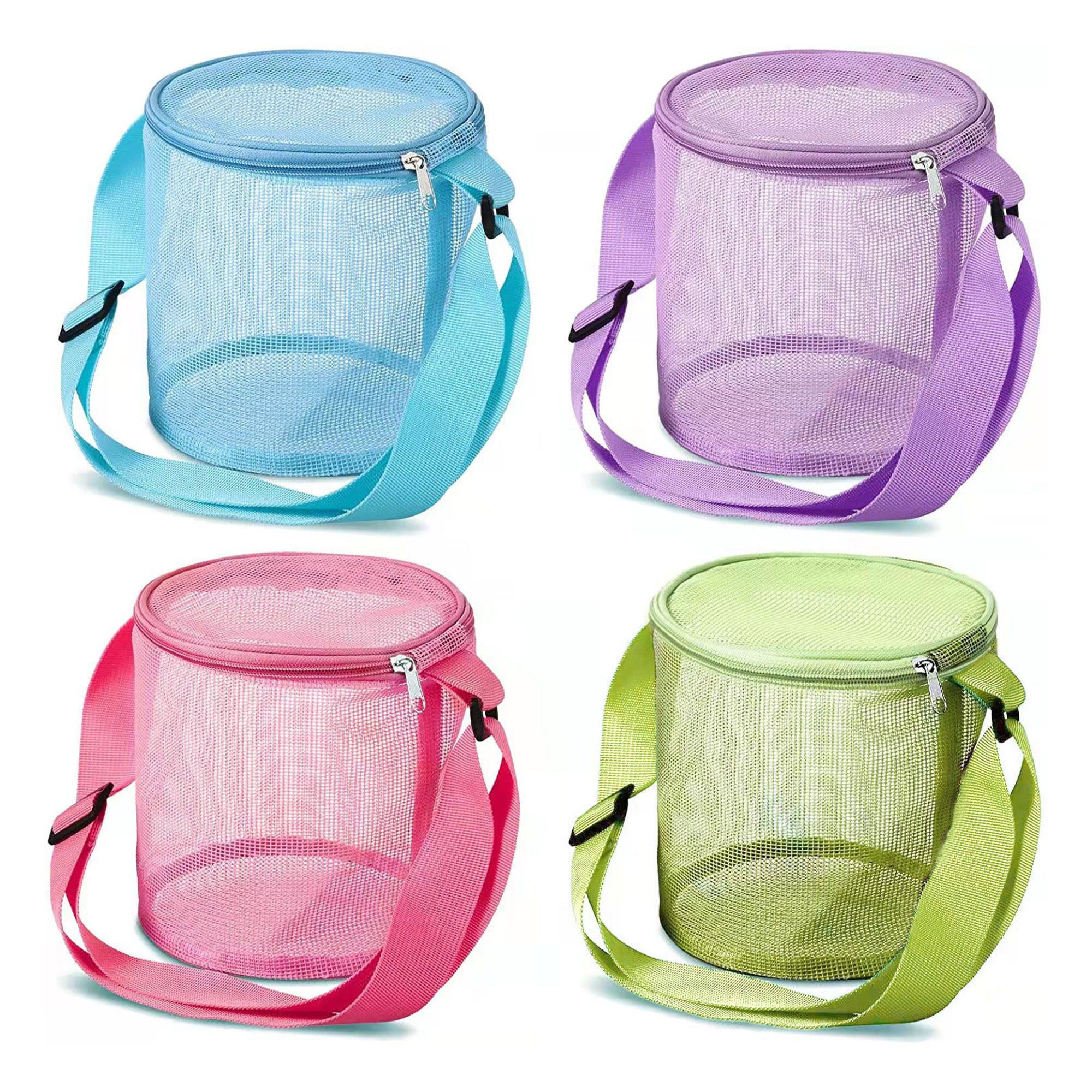Mesh Beach Toy & Shell Organizer Bucket Bag 8