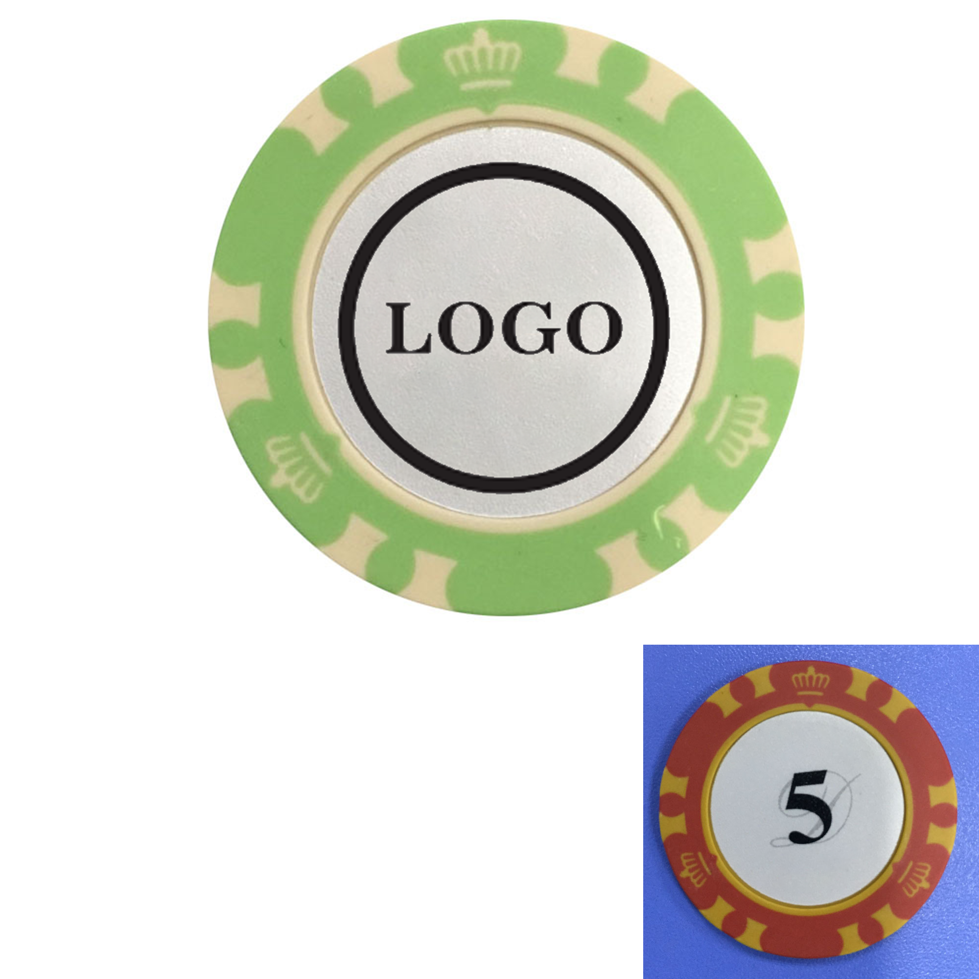 Round Clay Gambling Poker Chips 6