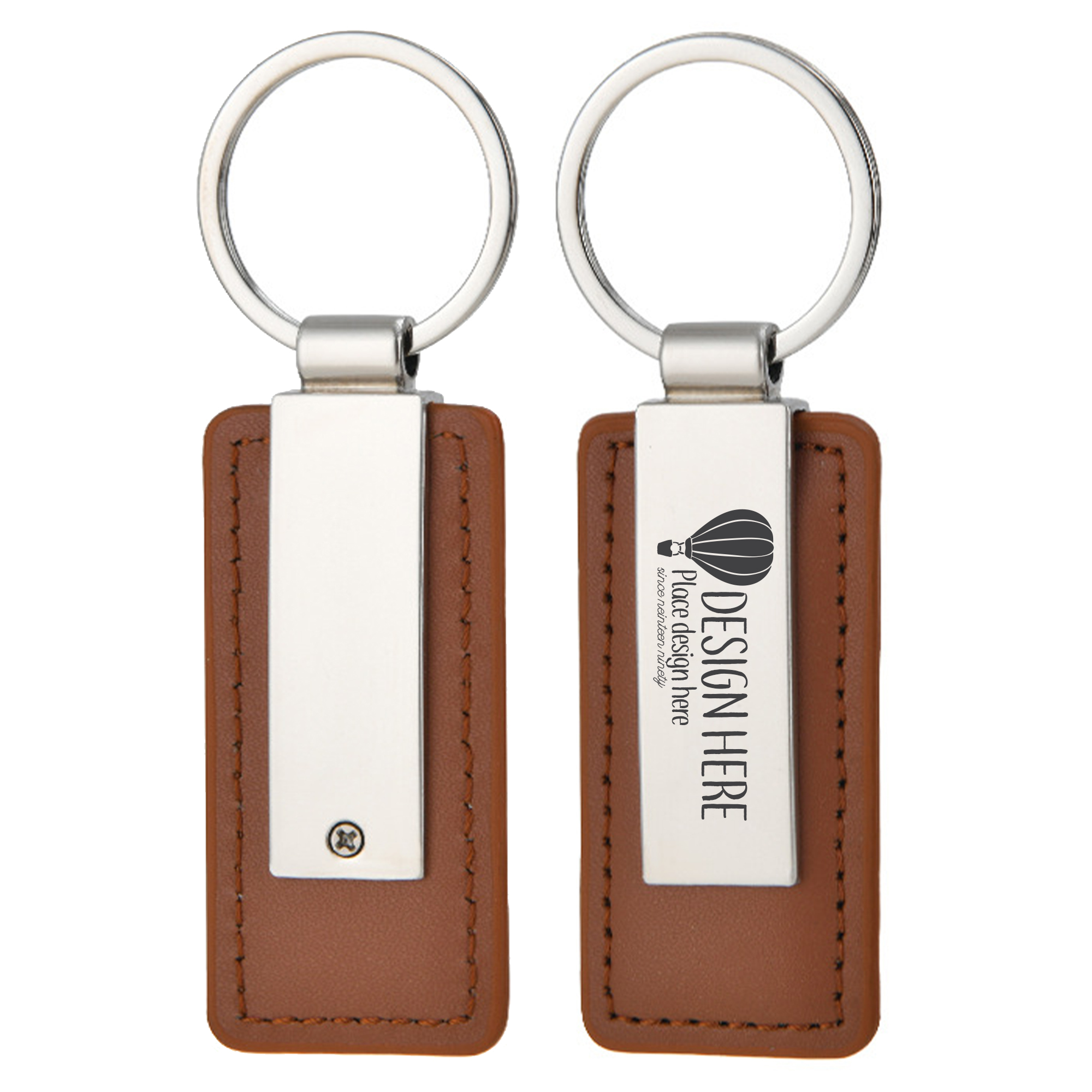 Leather & Metal Car Keychain 5