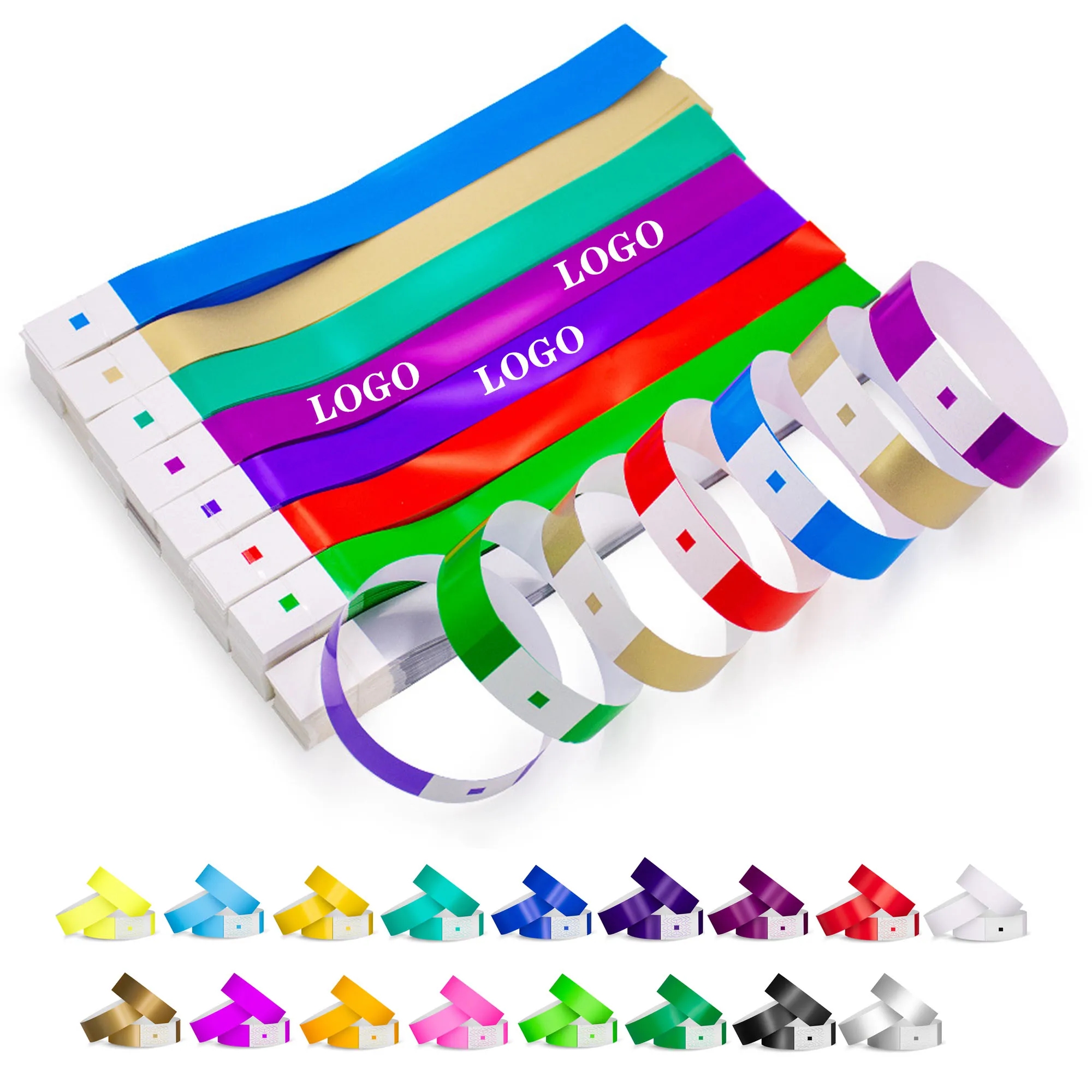 Moq 100 Pcs Waterproof Disposable Event Wristbands 5