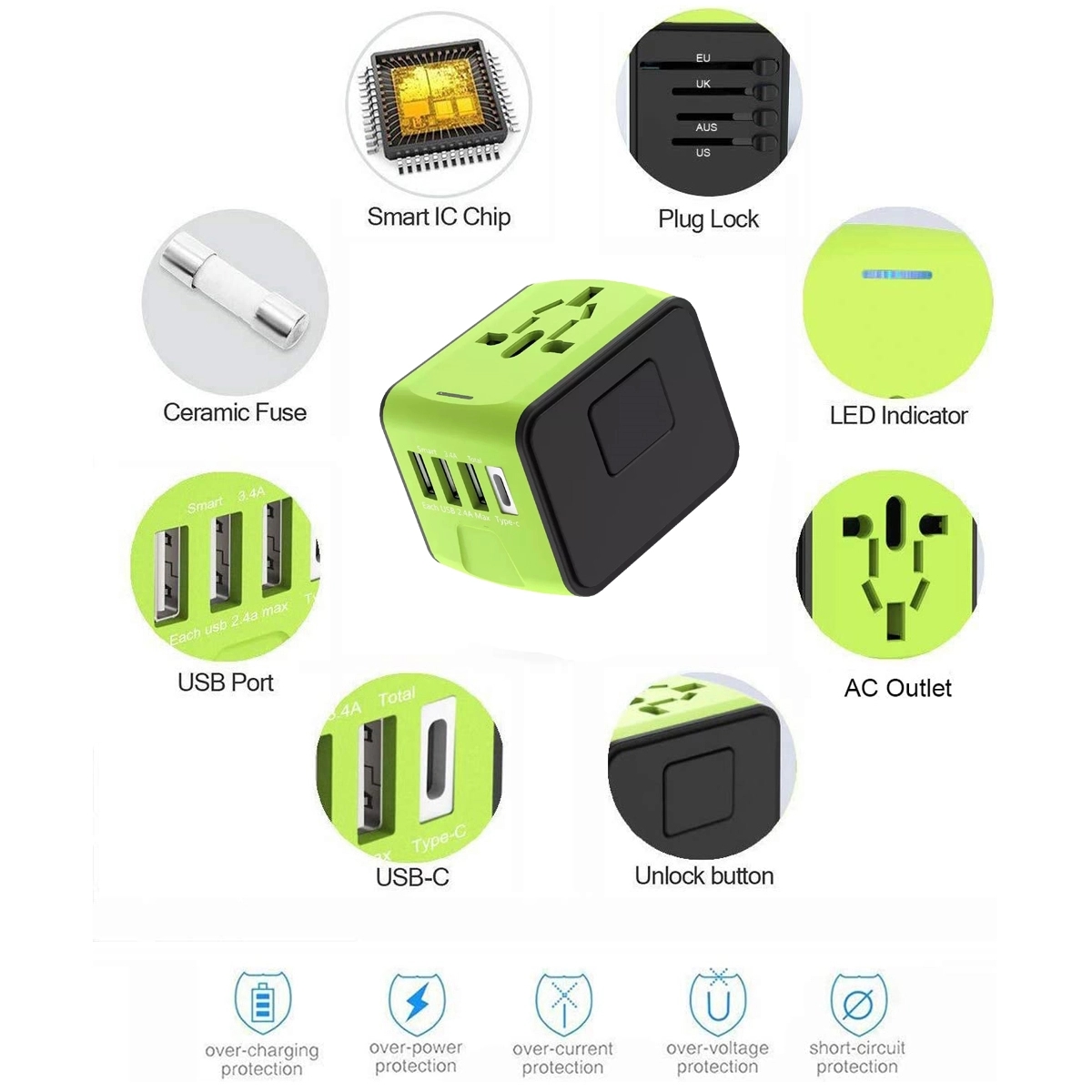 International Travel Plug Adapter - Thumbnail 4