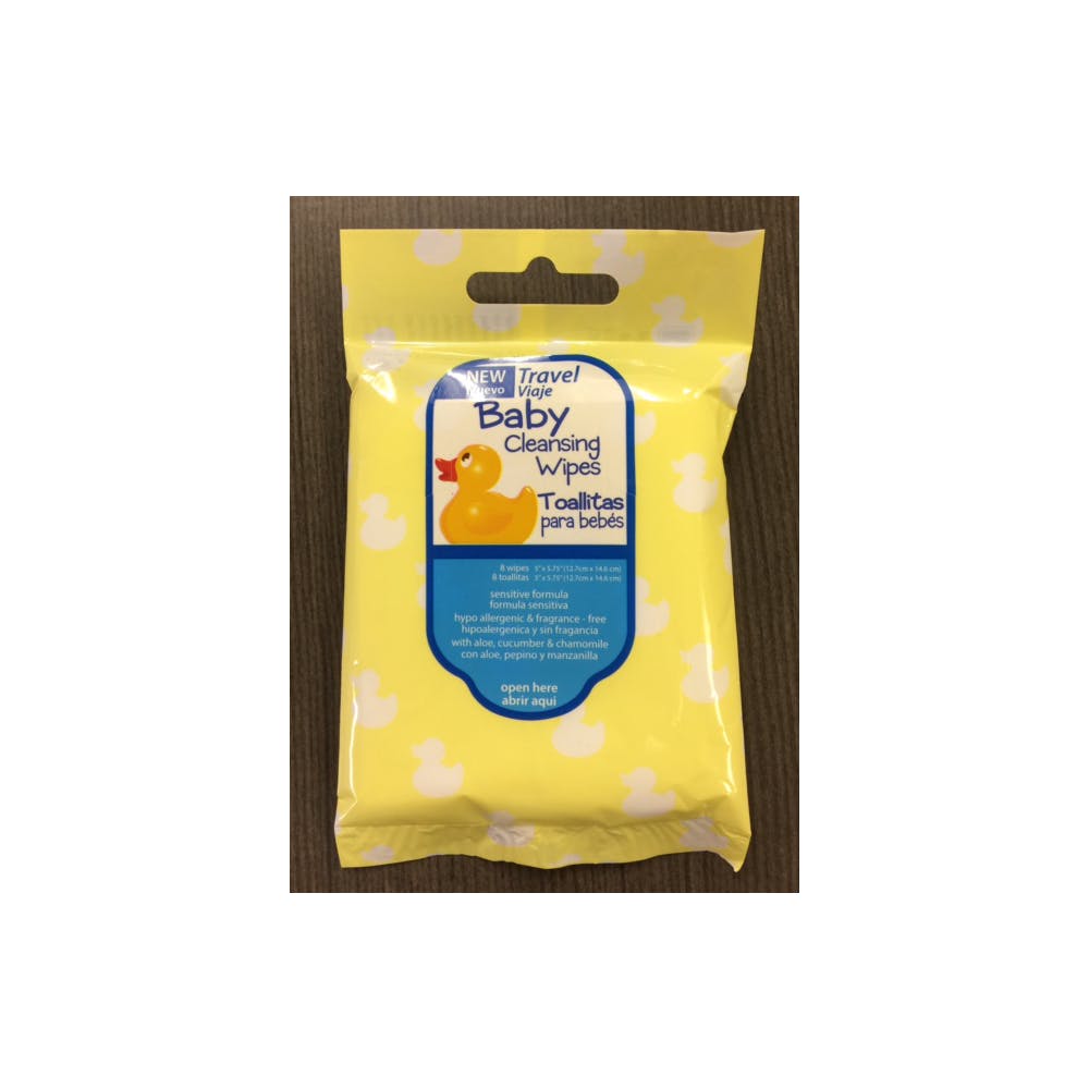 Baby Cleansing Wipes - Travel Size 8 Pack Hypoallergenic 3