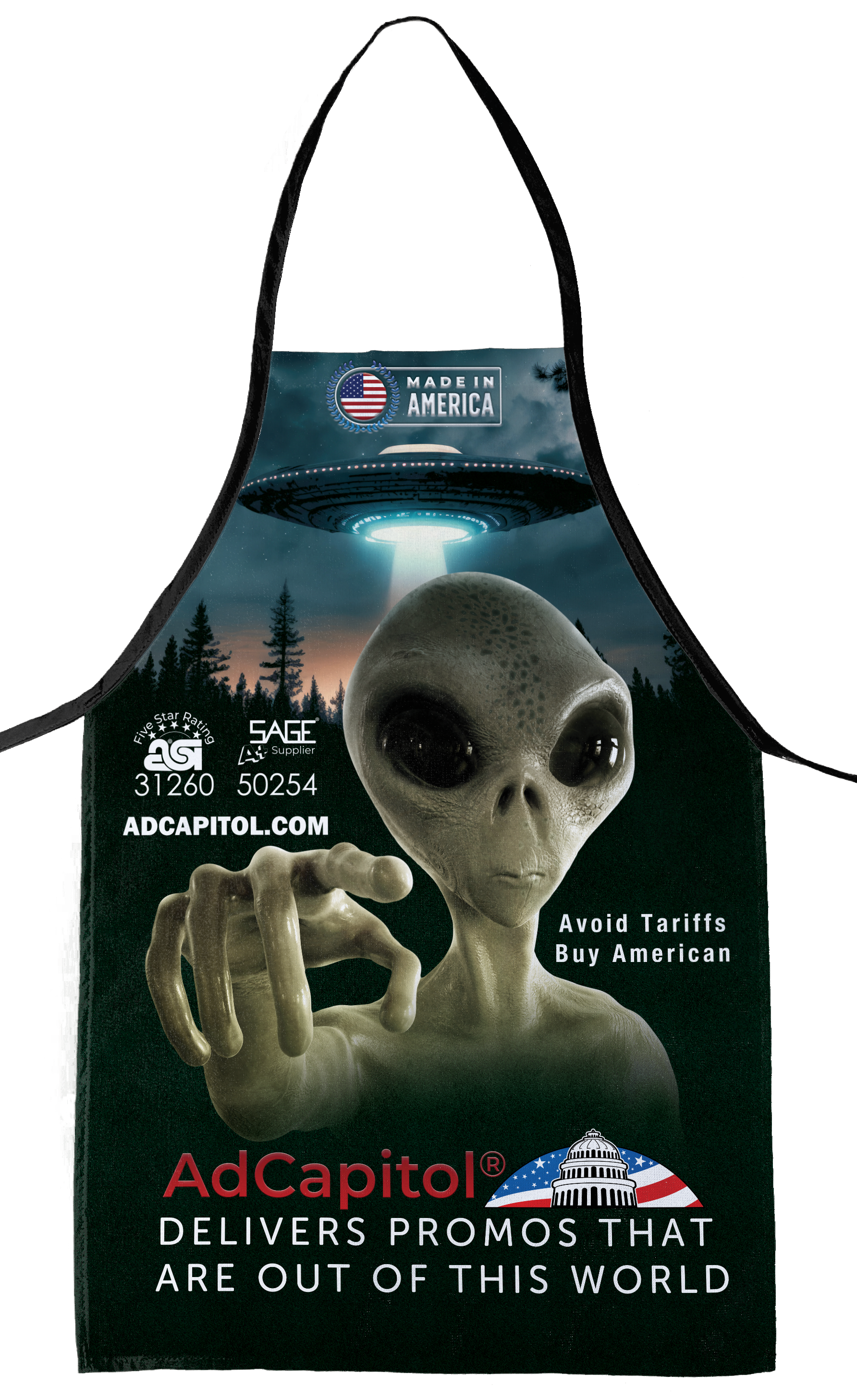 Sublimated Mid-Size Bib Apron 9