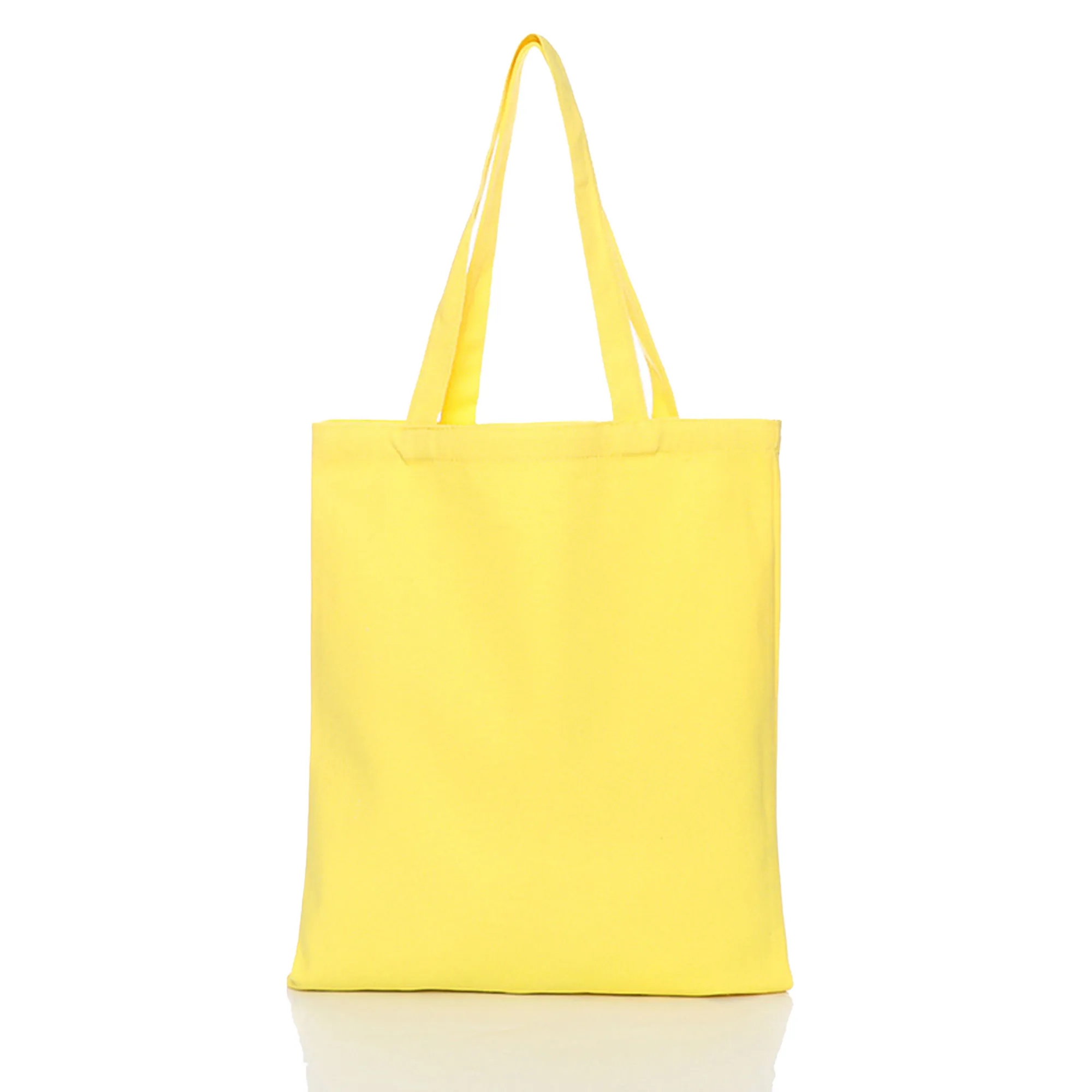 MOQ 10 Polyester Cotton Solid Color Hand-Held Canvas Bag, custom tote bag with logo imprint 23