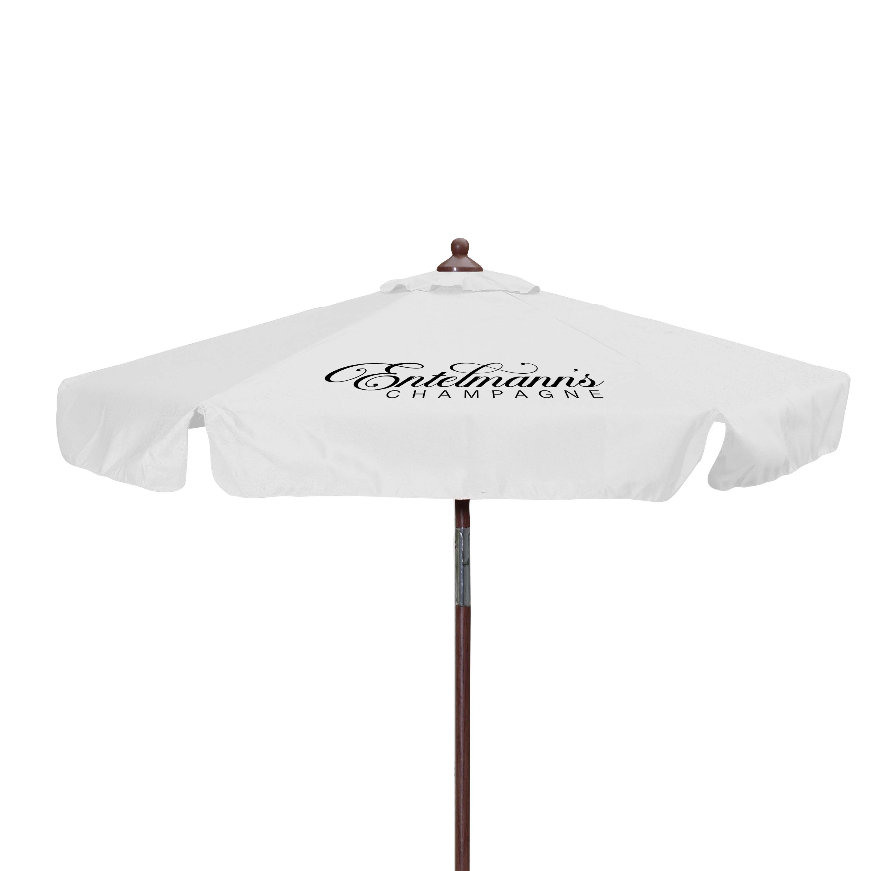 7' Wood Look Tilting Market Umbrella Kit with Valance (1 Imprint) 10