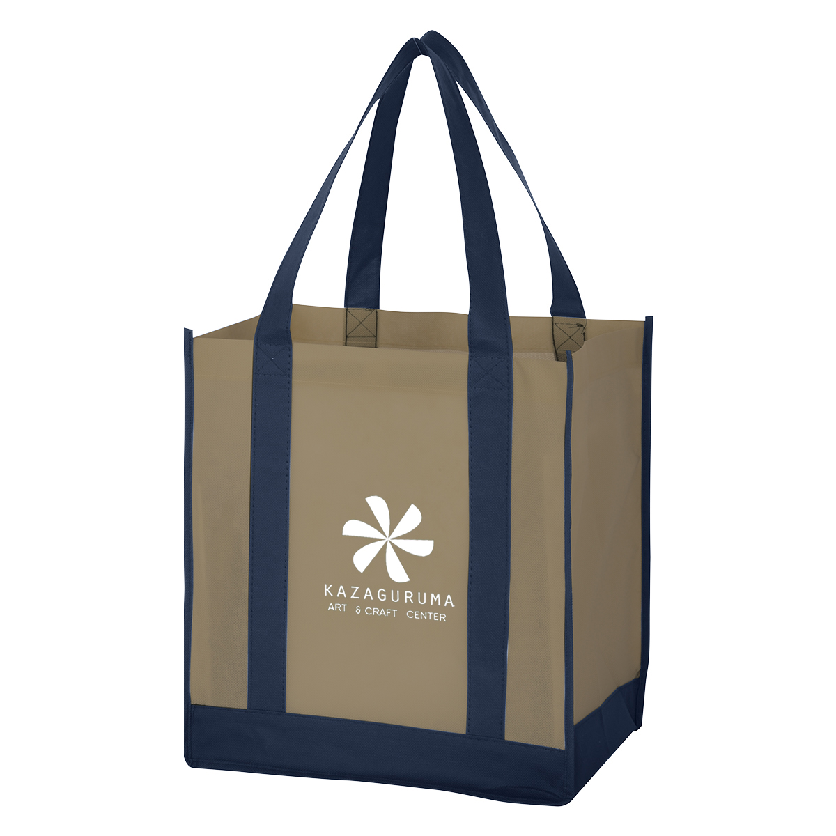 【OVHEE】MOVE SHOPPER BAG 3COLORS Non-Woven Two-Tone Shopper Tote Bag - 3331 | BigPromotions