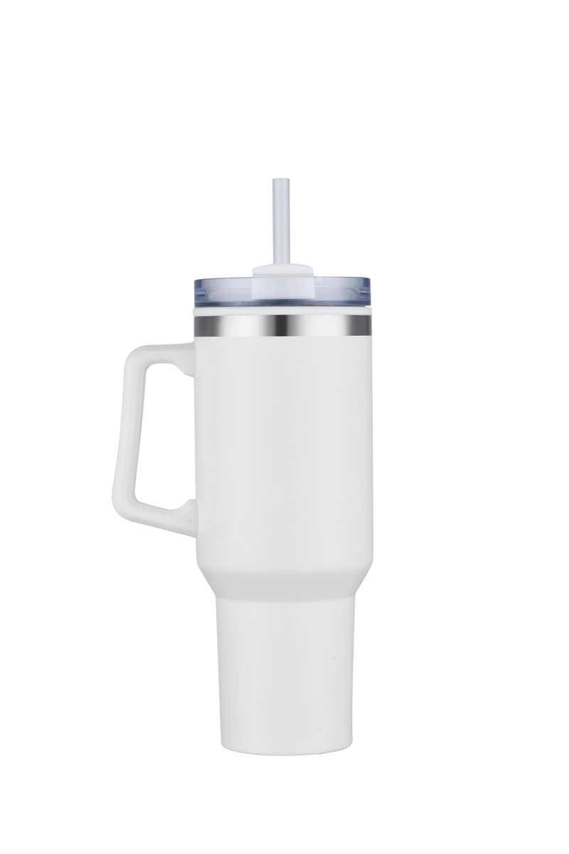 Endura 40 oz White Double Wall Travel Mug 4