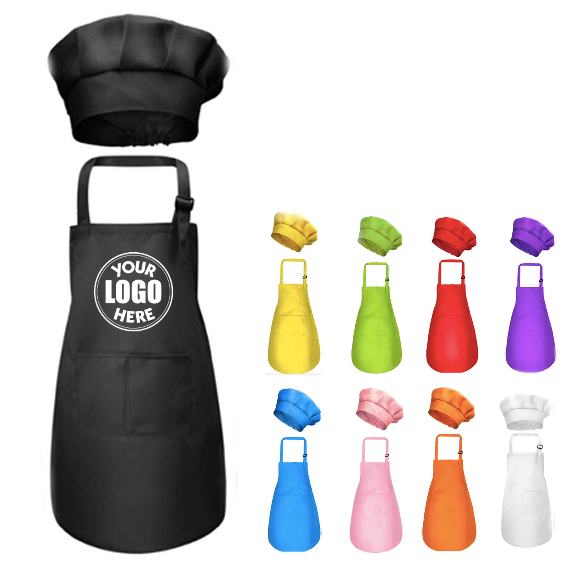 Kids Apron And Hat Set
