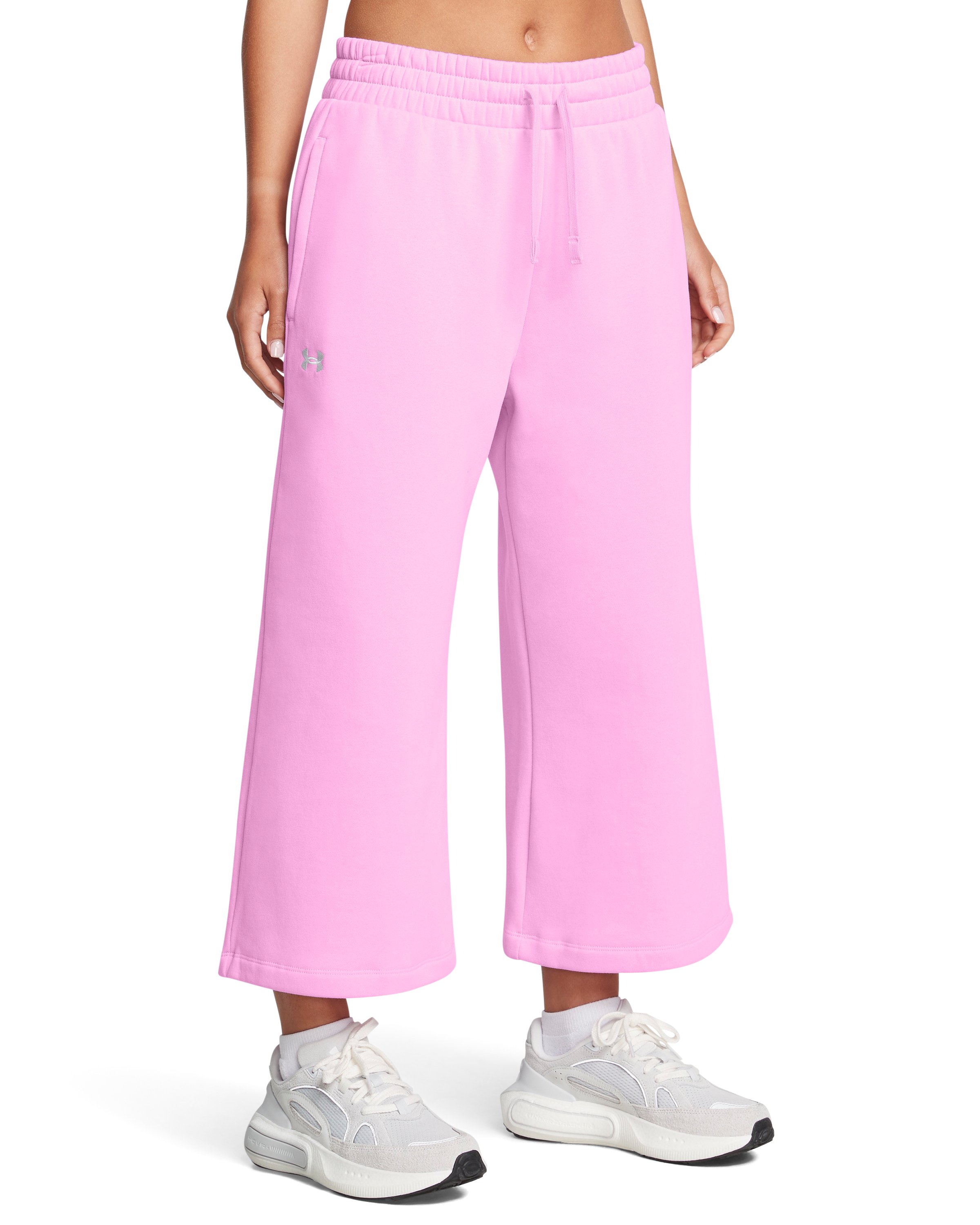 UA Rival Fleece Women's Wide Leg Crop Pants 18
