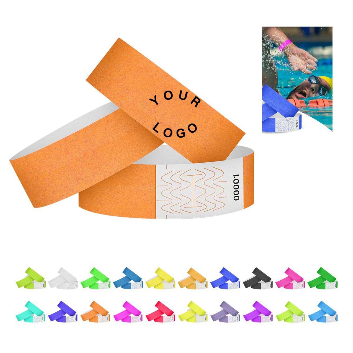 Disposable Waterproof Wristband with Secure Code