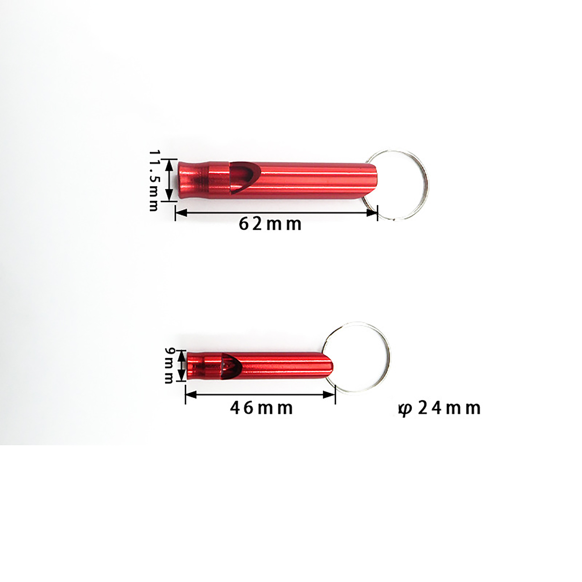 Durable Aluminum Alloy Outdoor Emergency Whistle 14