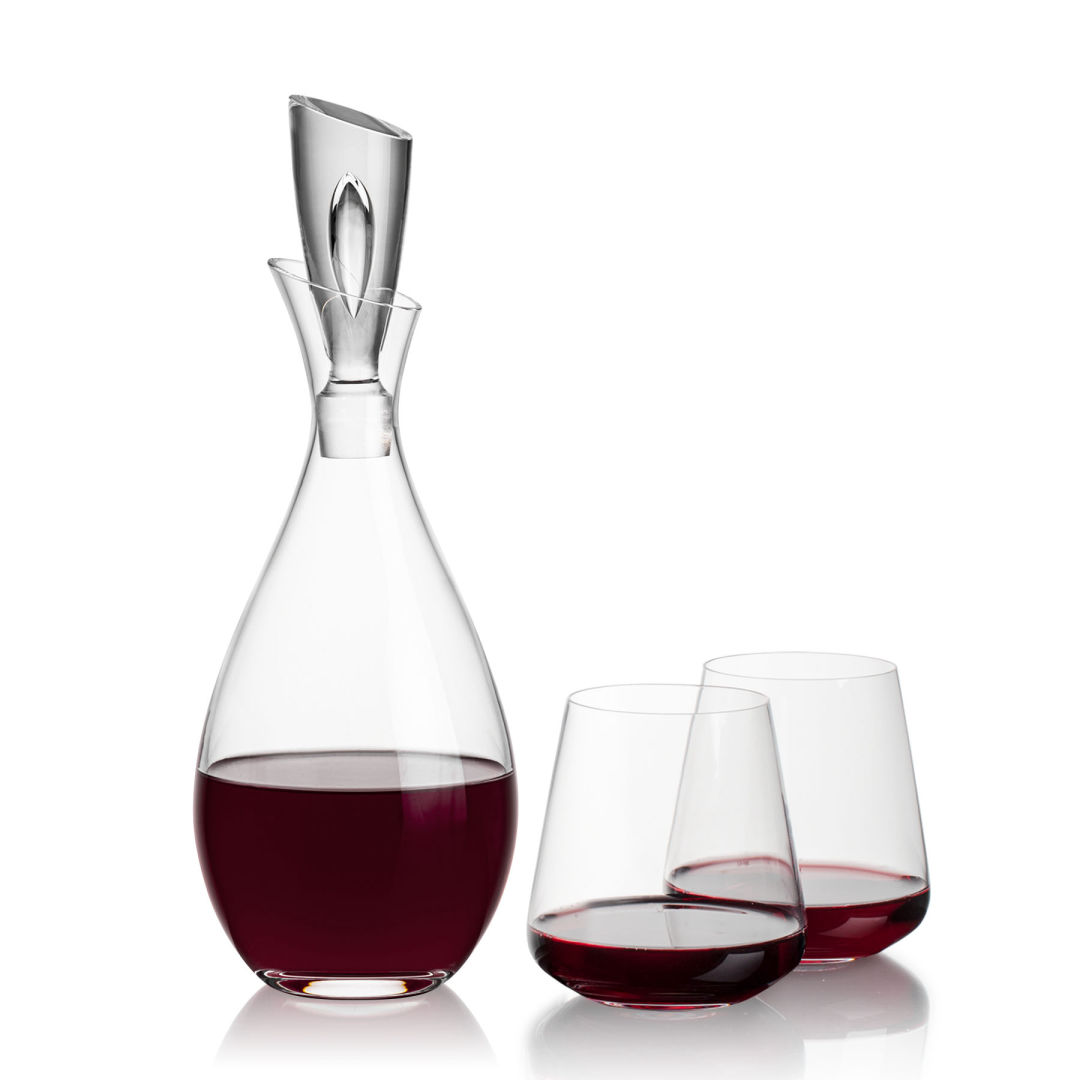 Juliette Decanter & Breckland Stemless Wine Glass Set