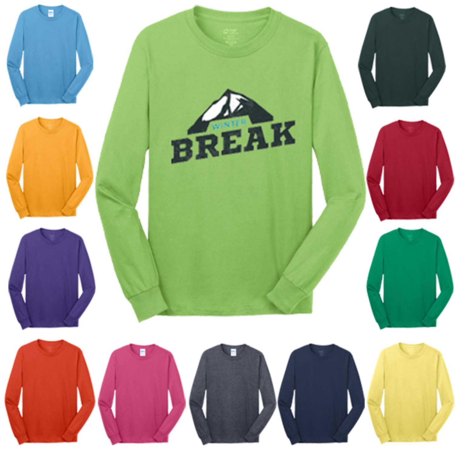 Pure Cotton Casual Long Sleeve Winter T-shirt 5.4 oz