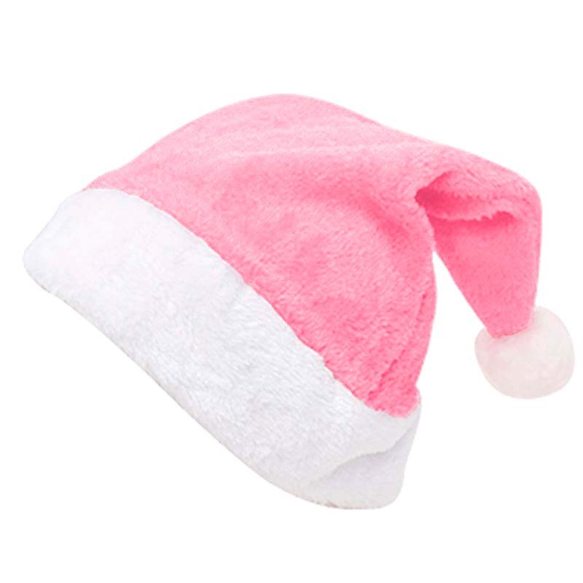 Custom Short Plush Christmas Santa Hat for Adults 8