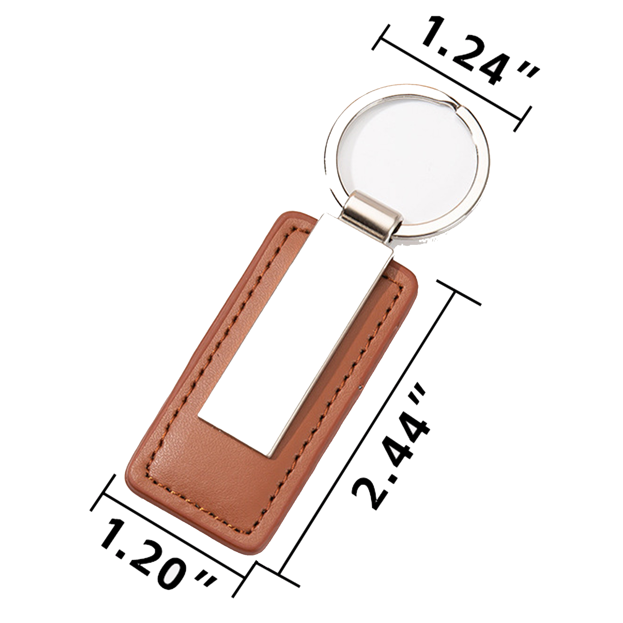 Leather & Metal Car Keychain 6