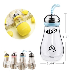 Bulb Shaped Glass Water Bottles